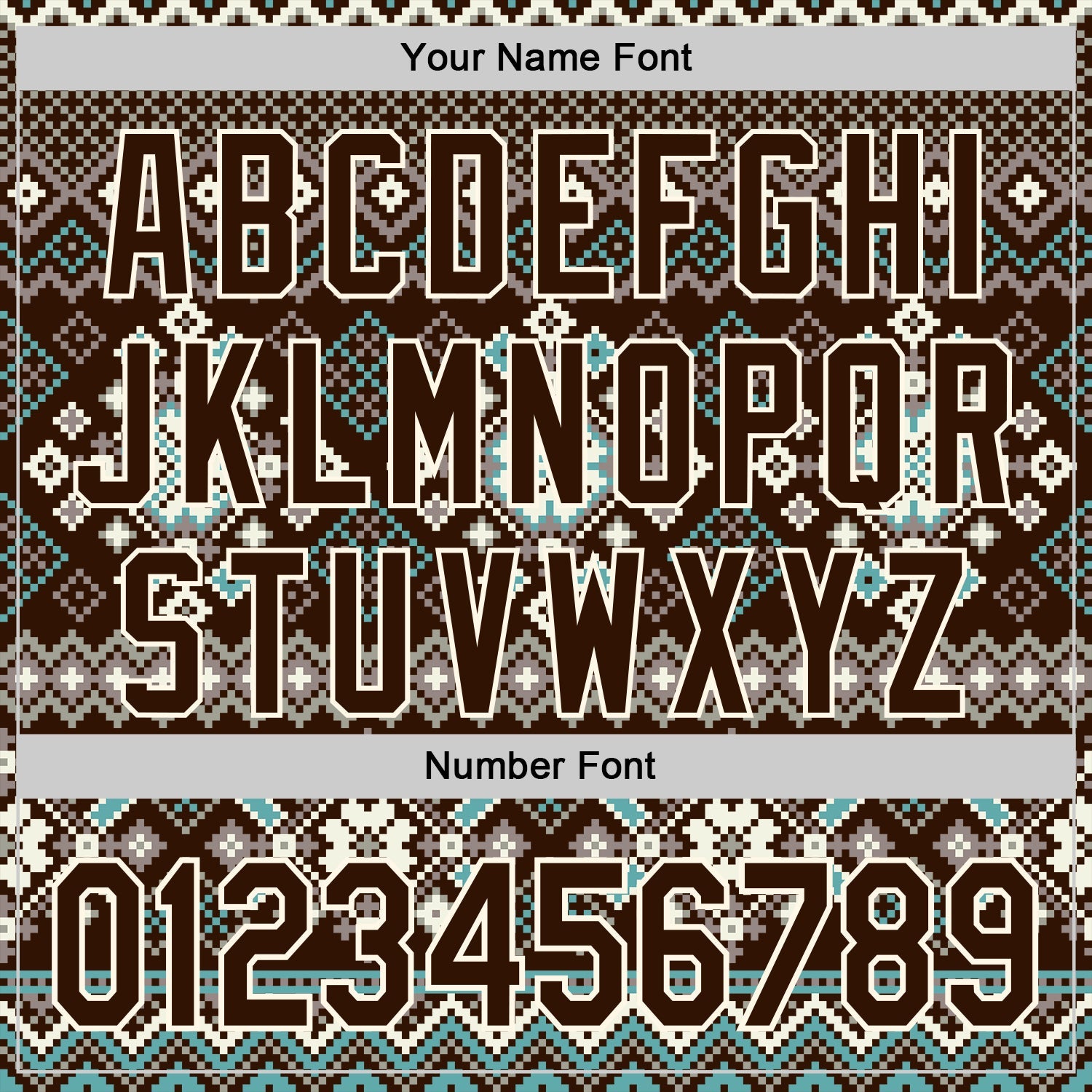 Custom Stitched Brown Brown-Cream 3D Christmas Ugly Sweater Sports Pullover Sweatshirt Hoodie view 4