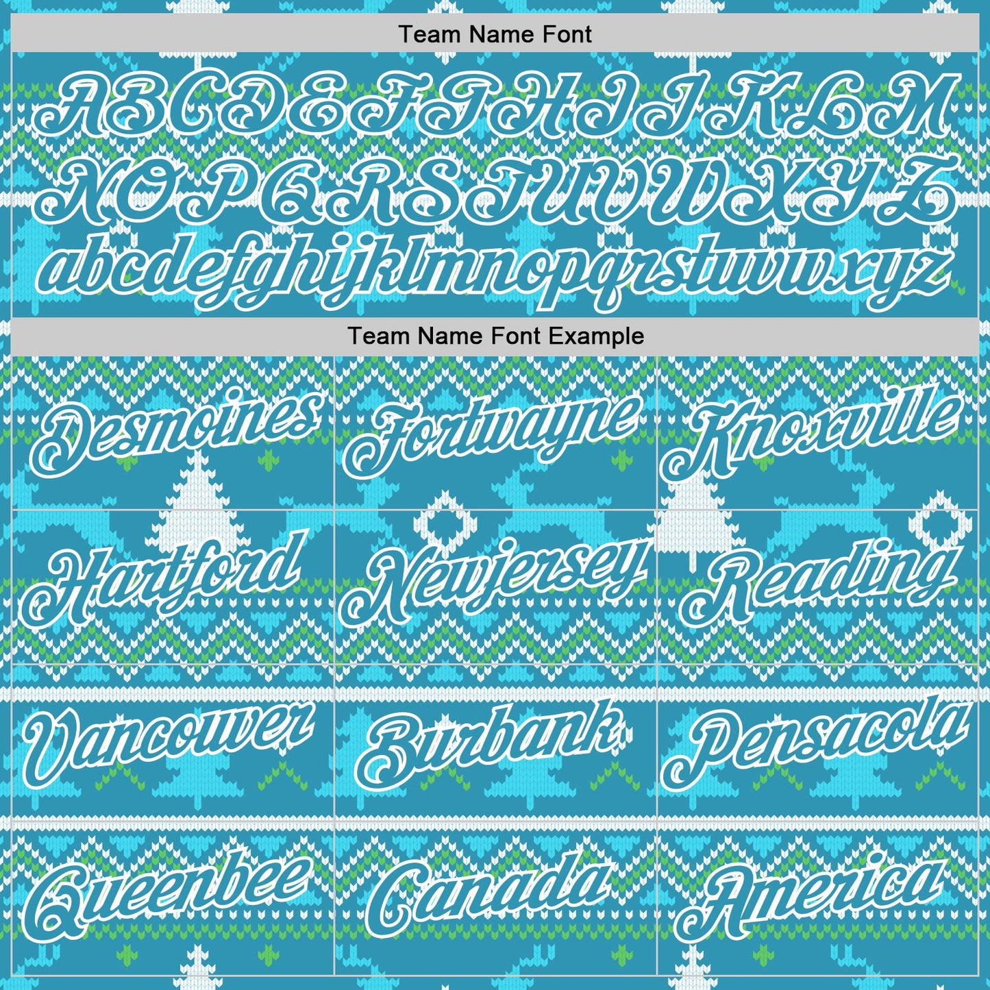 Custom Stitched Panther Blue Panther Blue-White 3D Christmas Ugly Sweater Sports Pullover Sweatshirt Hoodie view 3
