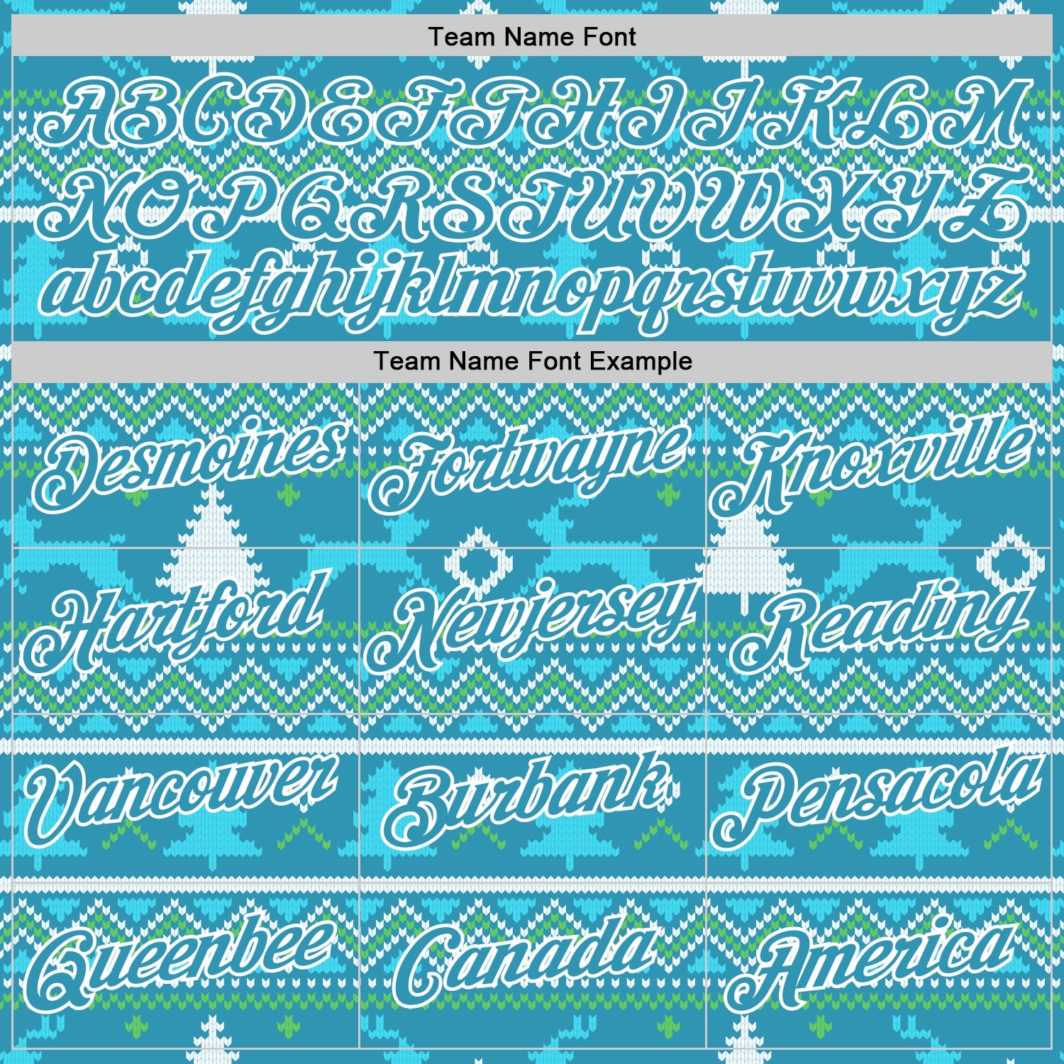 Custom Stitched Panther Blue Panther Blue-White 3D Christmas Ugly Sweater Sports Pullover Sweatshirt Hoodie view 3