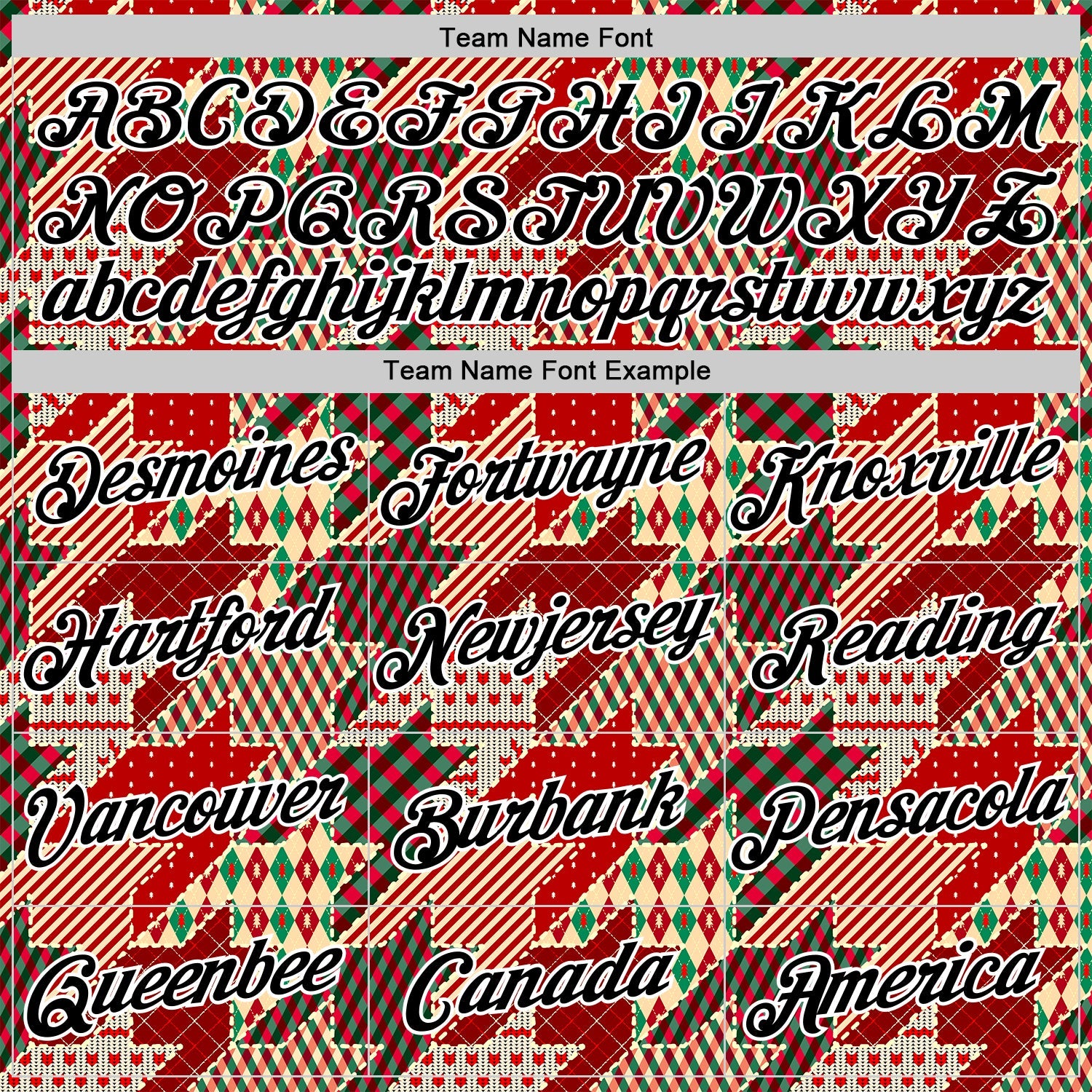 Custom Stitched Red Black-White 3D Christmas Houndstooth Sports Pullover Sweatshirt Hoodie view 3