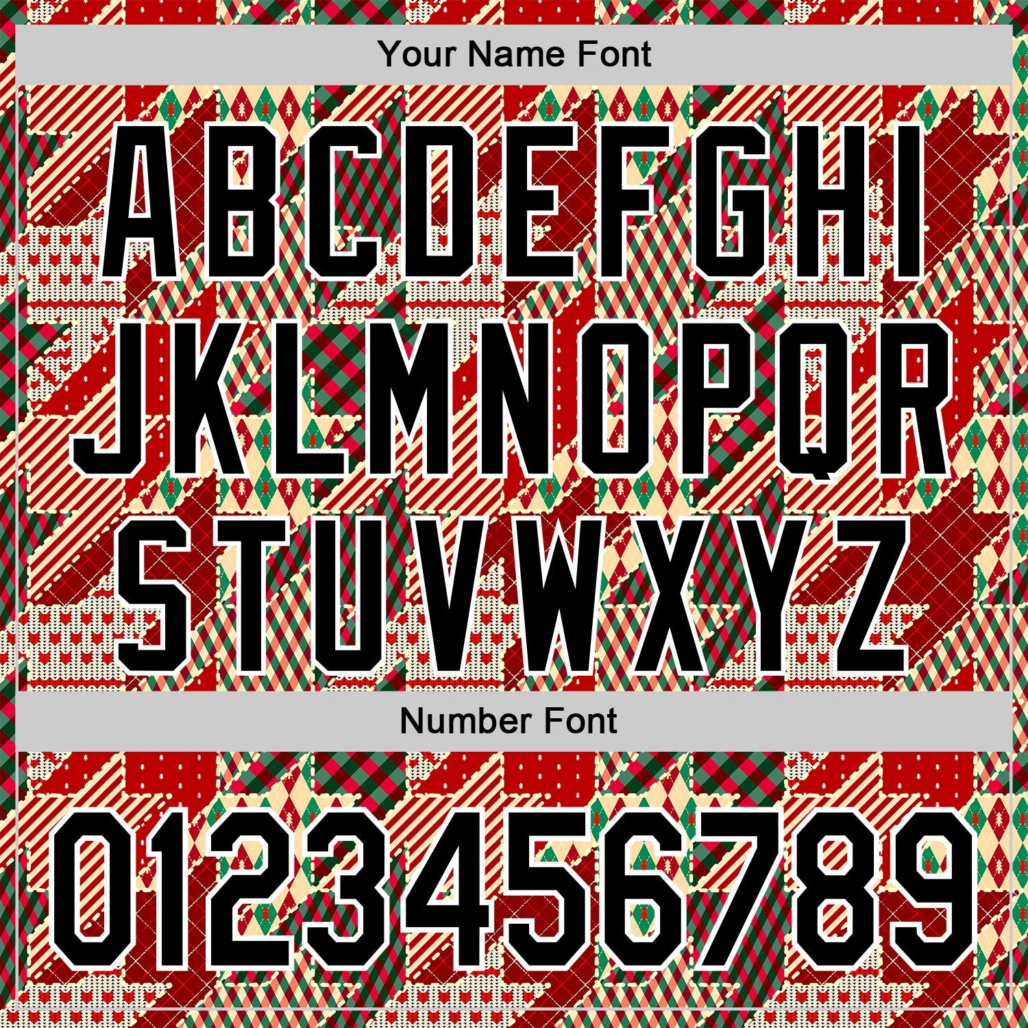 Custom Stitched Red Black-White 3D Christmas Houndstooth Sports Pullover Sweatshirt Hoodie view 4