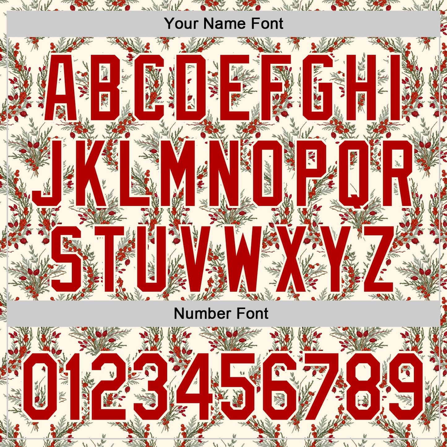 Custom Stitched Cream Red-Cream 3D Christmas Damask Floral Sports Pullover Sweatshirt Hoodie view 4