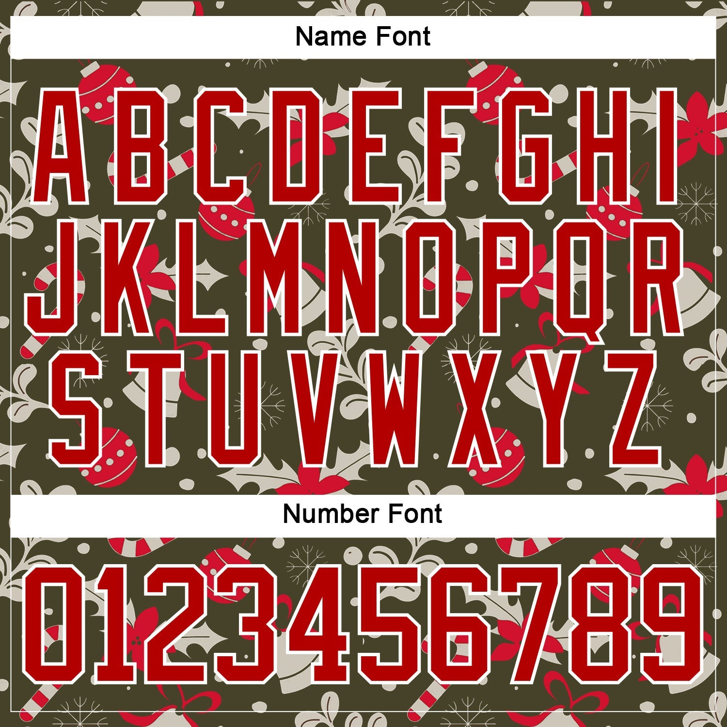 Custom Olive Red-White 3D Christmas Hockey Lace Neck Jersey view 5