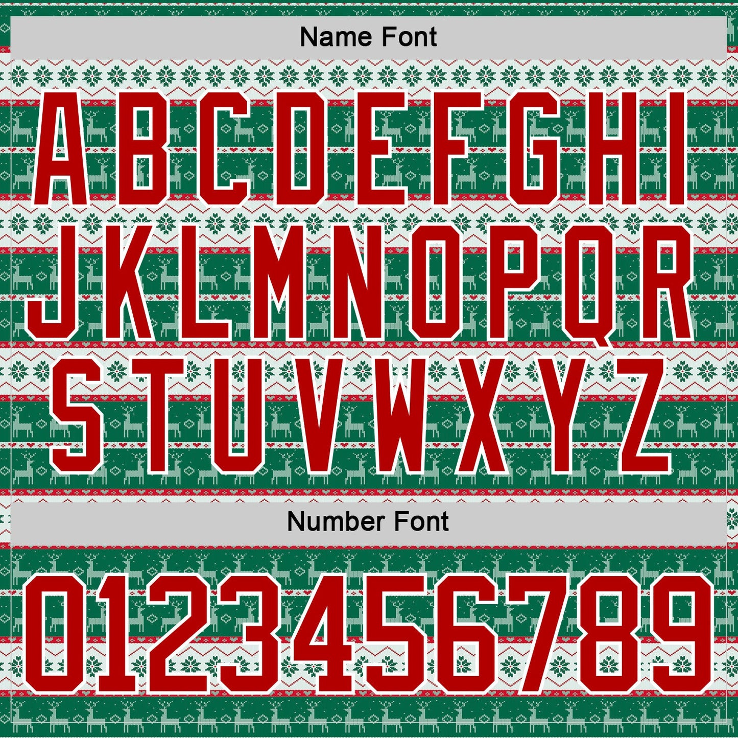 Custom Kelly Green Red-White 3D Christmas Ugly Sweater Hockey Lace Neck Jersey view 5