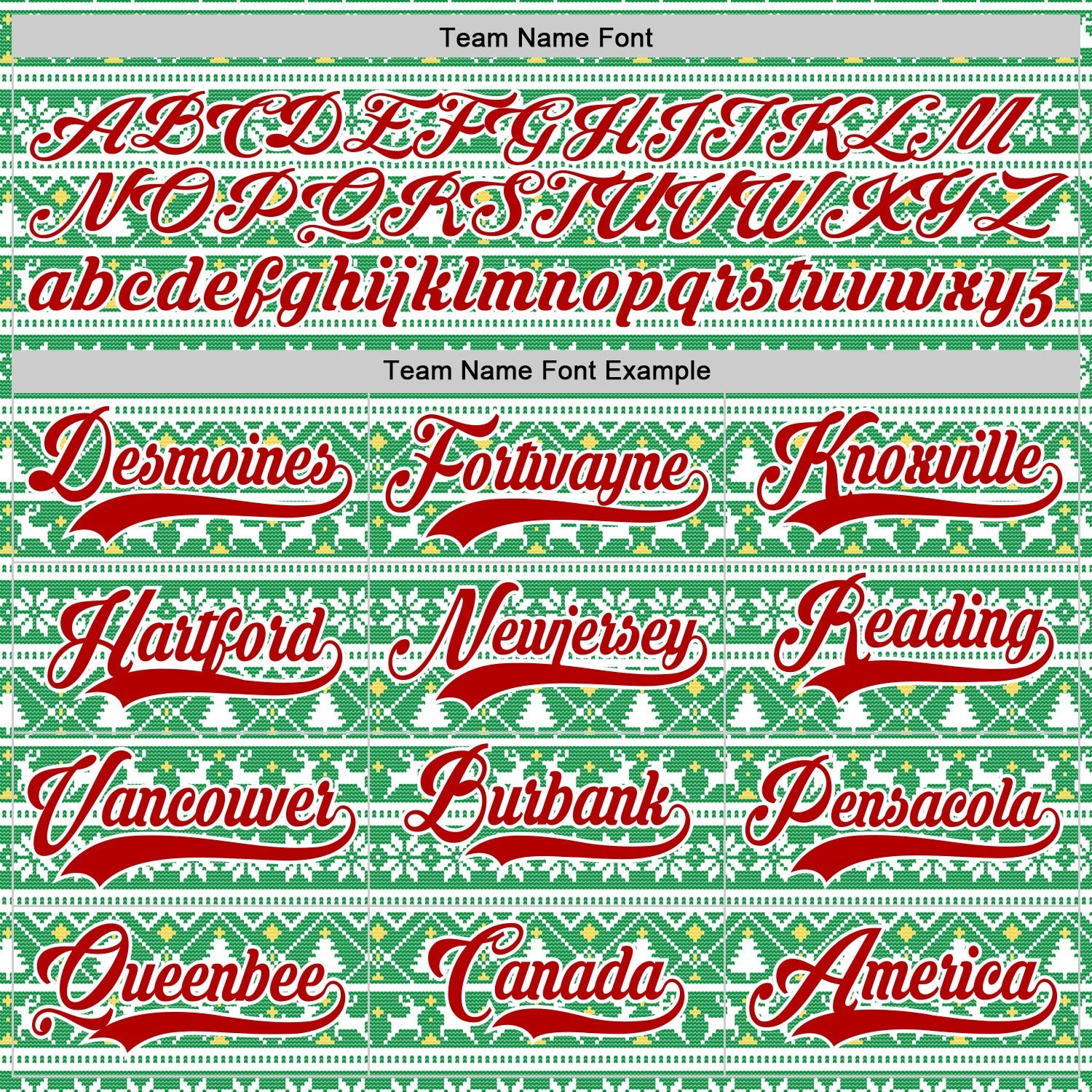 Custom Kelly Green Red-White 3D Christmas Ugly Sweater Hockey Lace Neck Jersey view 4