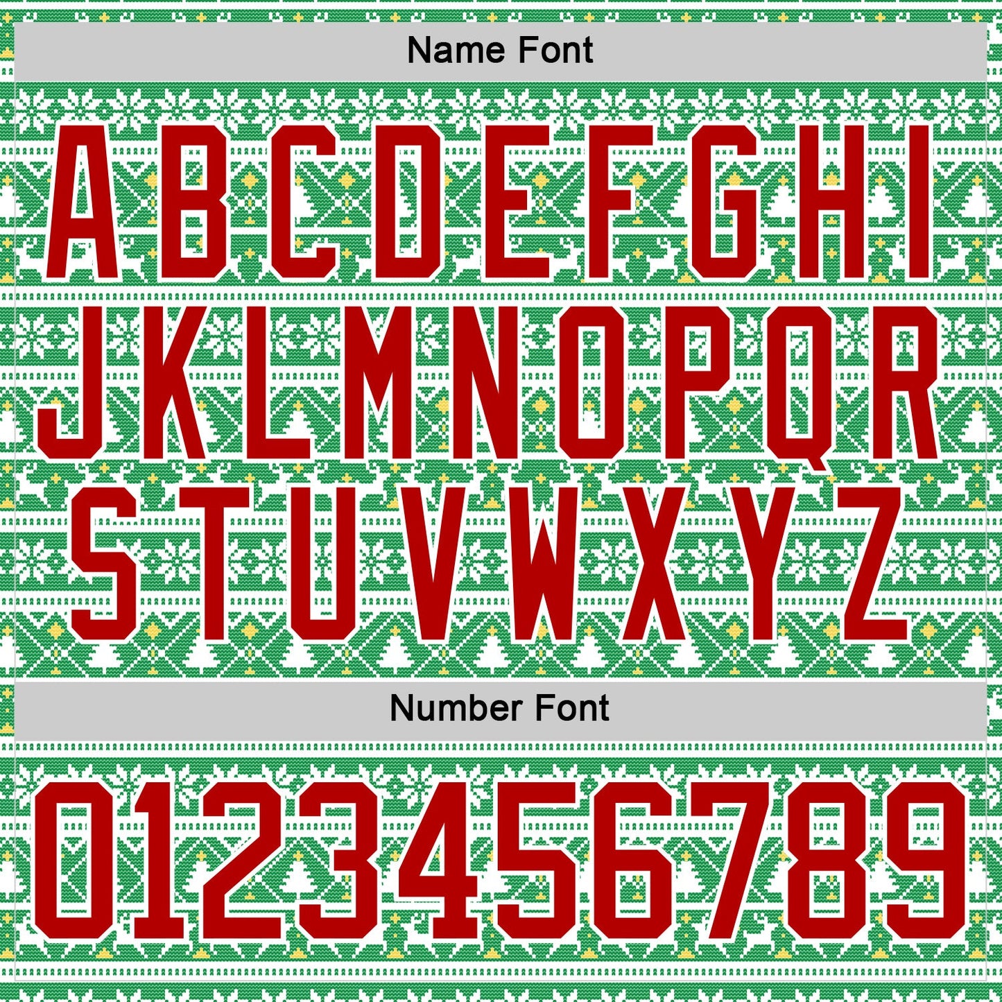 Custom Kelly Green Red-White 3D Christmas Ugly Sweater Hockey Lace Neck Jersey view 5