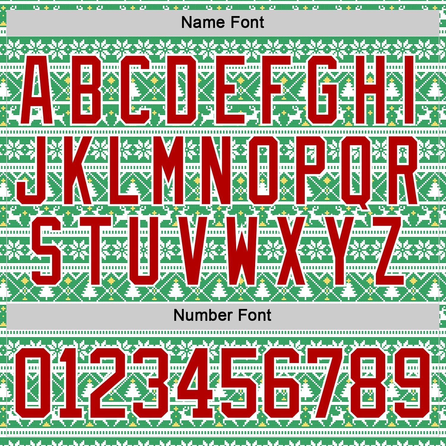 Custom Kelly Green Red-White 3D Christmas Ugly Sweater Hockey Lace Neck Jersey view 5