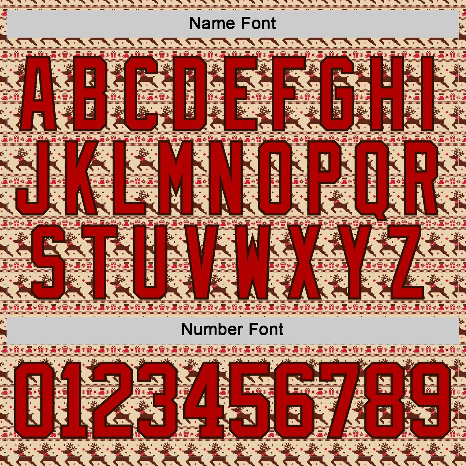 Custom City Cream Red-Brown 3D Christmas Hockey Lace Neck Jersey view 5