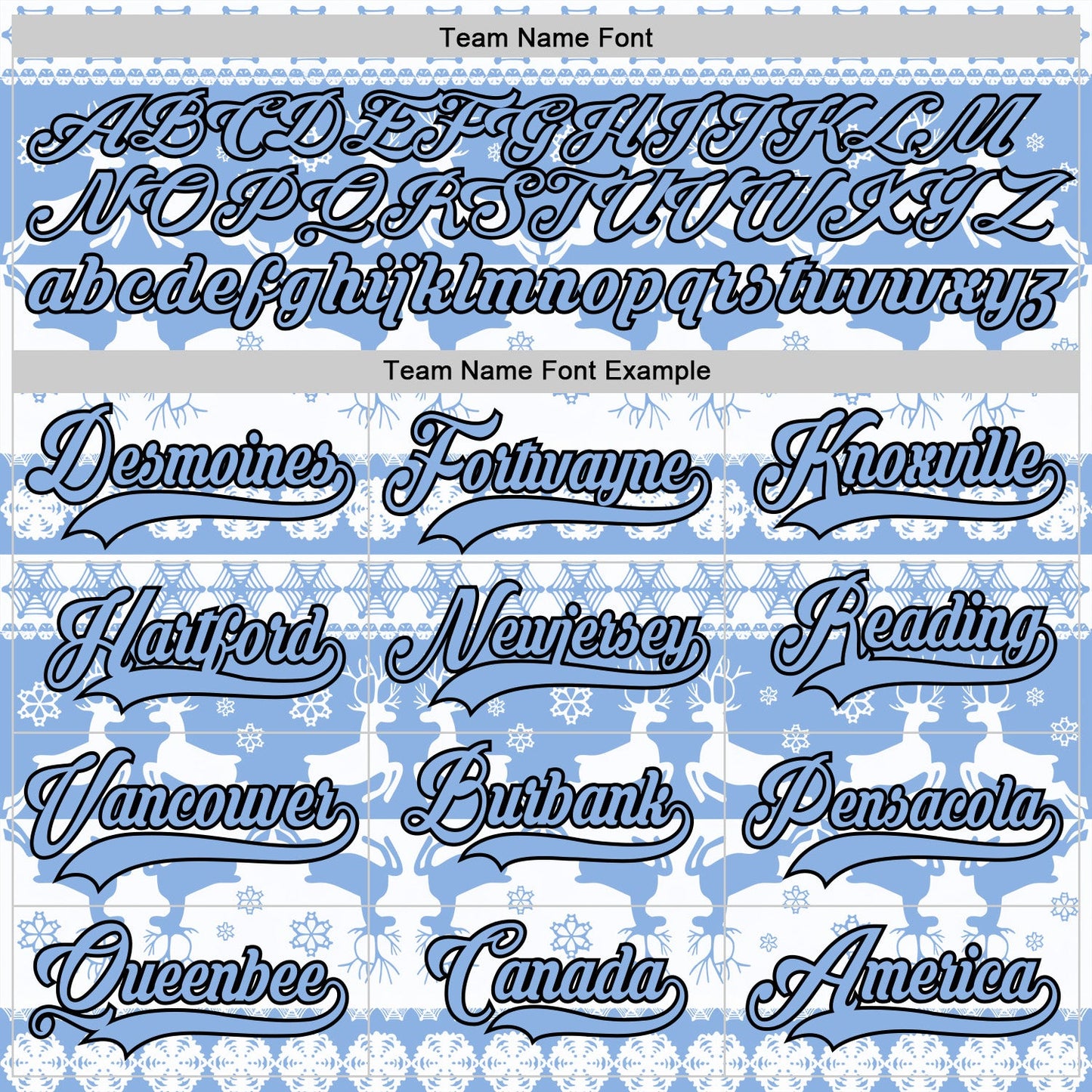 Custom White Light Blue-Black 3D Christmas Ugly Sweater Hockey Lace Neck Jersey view 4