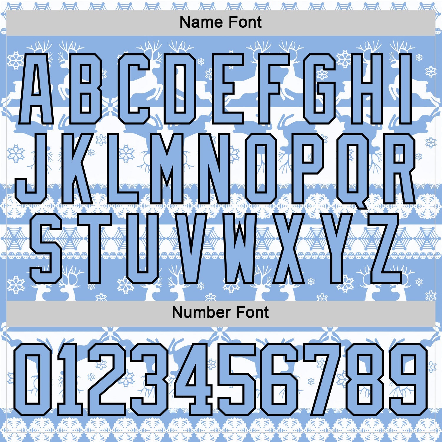 Custom White Light Blue-Black 3D Christmas Ugly Sweater Hockey Lace Neck Jersey view 5