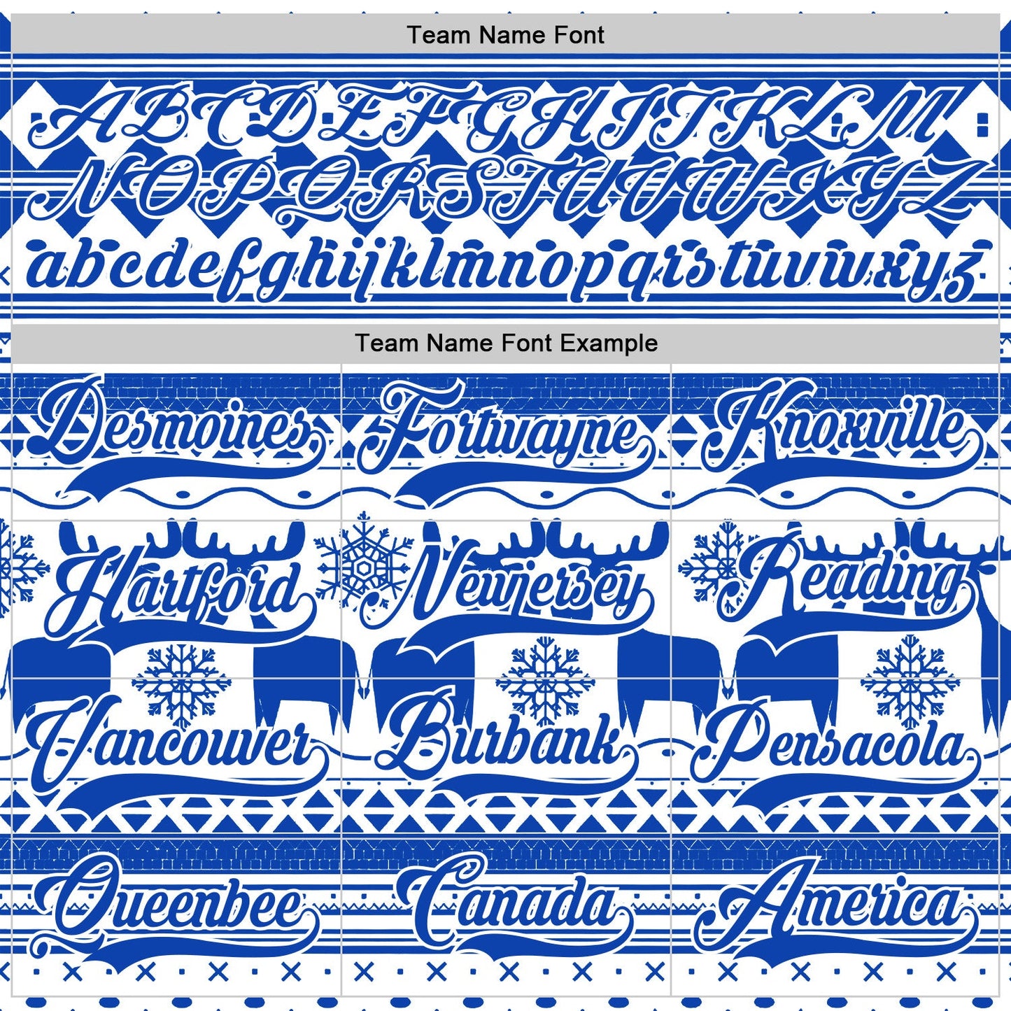 Custom White Thunder Blue-White 3D Christmas Ugly Sweater Hockey Lace Neck Jersey view 4