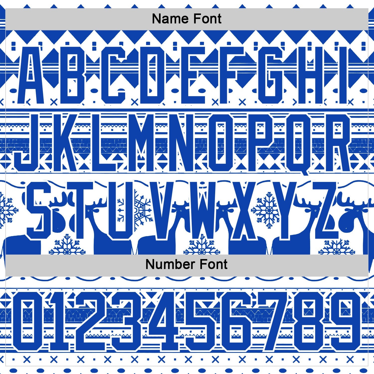 Custom White Thunder Blue-White 3D Christmas Ugly Sweater Hockey Lace Neck Jersey view 5