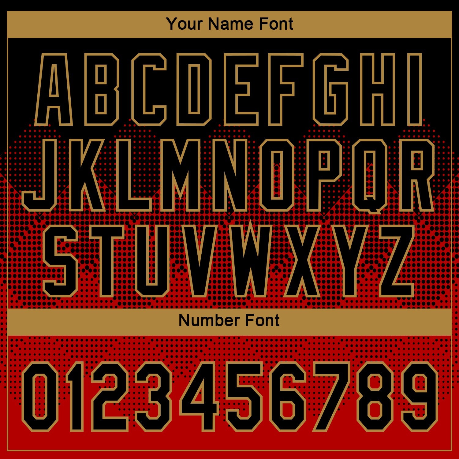 Custom Red Black-Old Gold 3D Pattern Design Authentic Baseball Jersey view 5