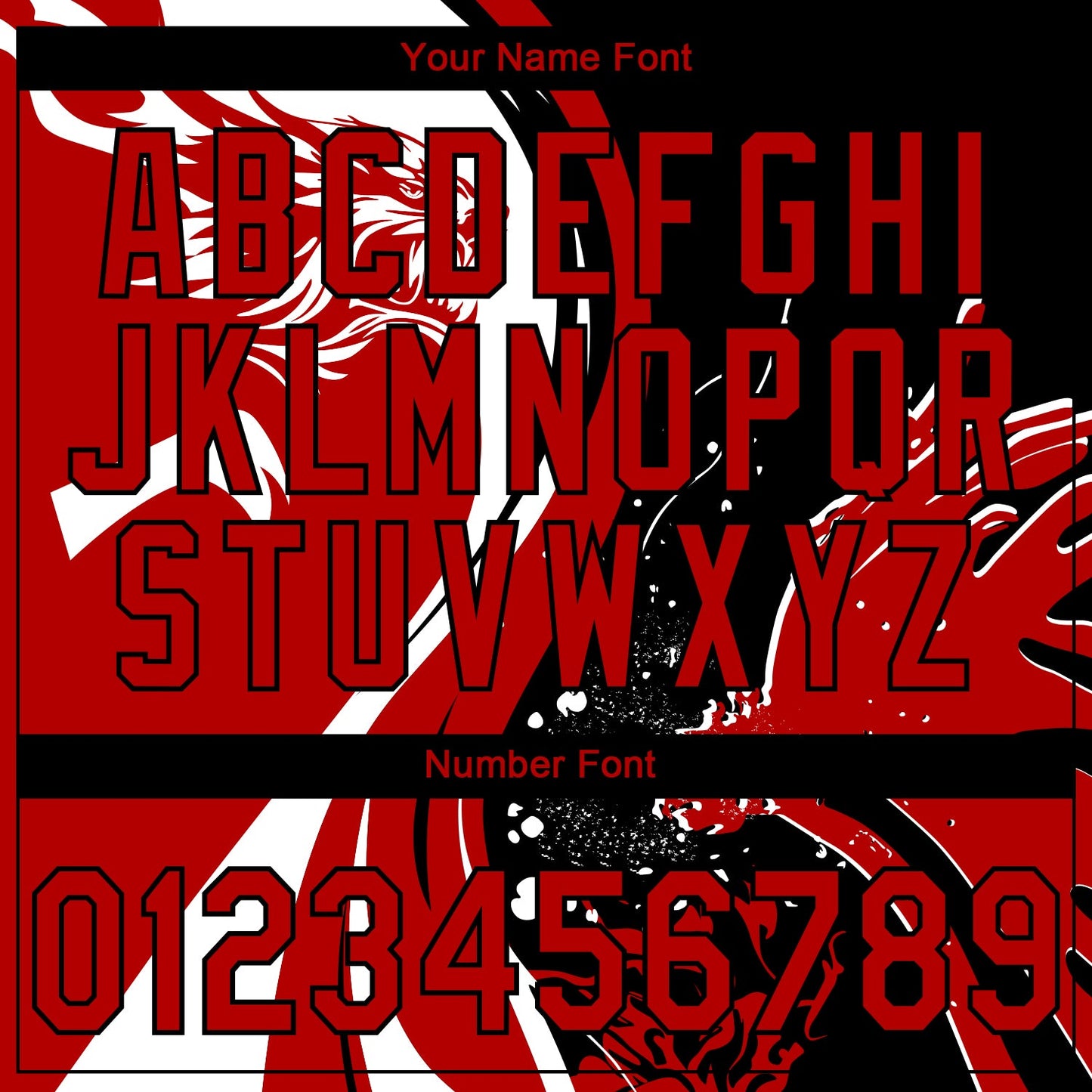 Custom Stitched White Red-Black 3D Pattern Design Wolf Sports Pullover Sweatshirt Hoodie view 4