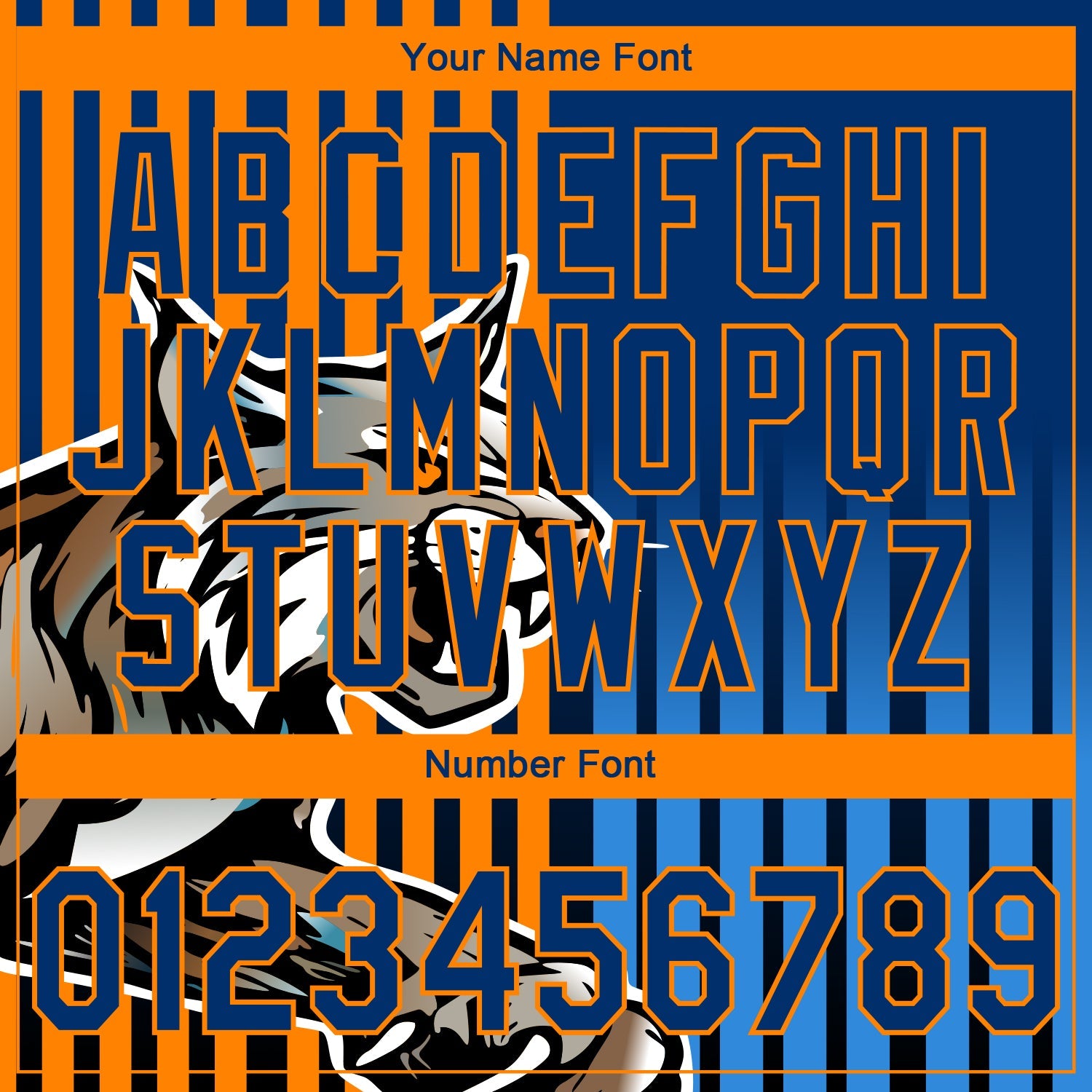 Custom Stitched Powder Blue US Navy Blue-Bay Orange 3D Pattern Design Leopardo Sports Pullover Sweatshirt Hoodie view 4