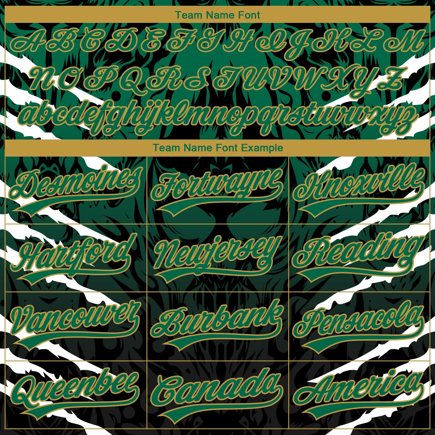 Custom Stitched Black Kelly Green-Old Gold 3D Pattern Design Leopardo Sports Pullover Sweatshirt Hoodie view 3