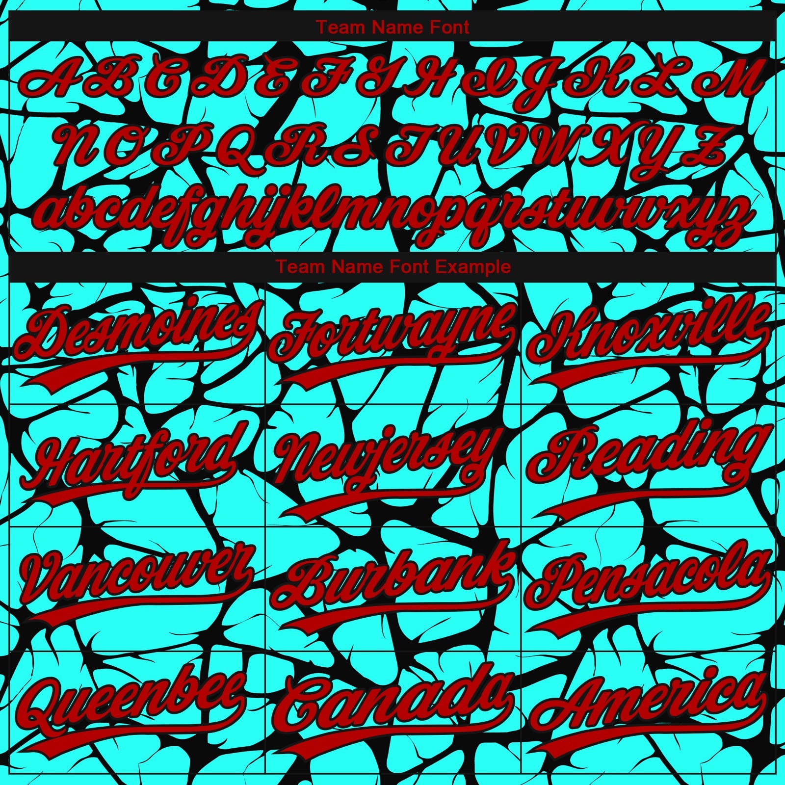 Custom Teal Red-Black 3D Pattern Design Authentic Baseball Jersey view 4