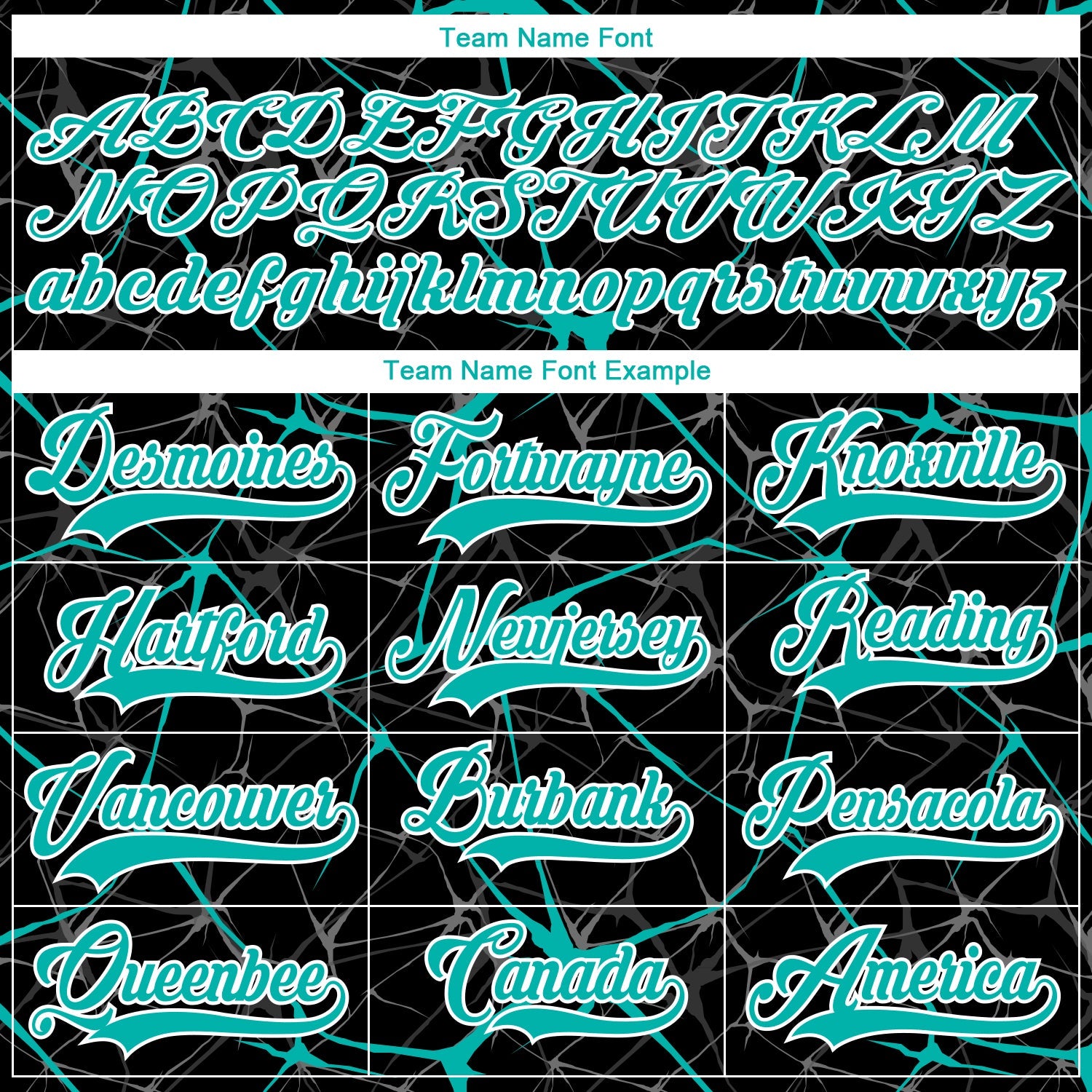 Custom Black Aqua-White 3D Pattern Abstract Network Hockey Lace Neck Jersey view 4