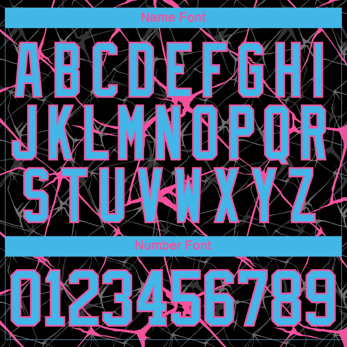Custom Black Sky Blue-Pink 3D Pattern Abstract Network Hockey Lace Neck Jersey view 5