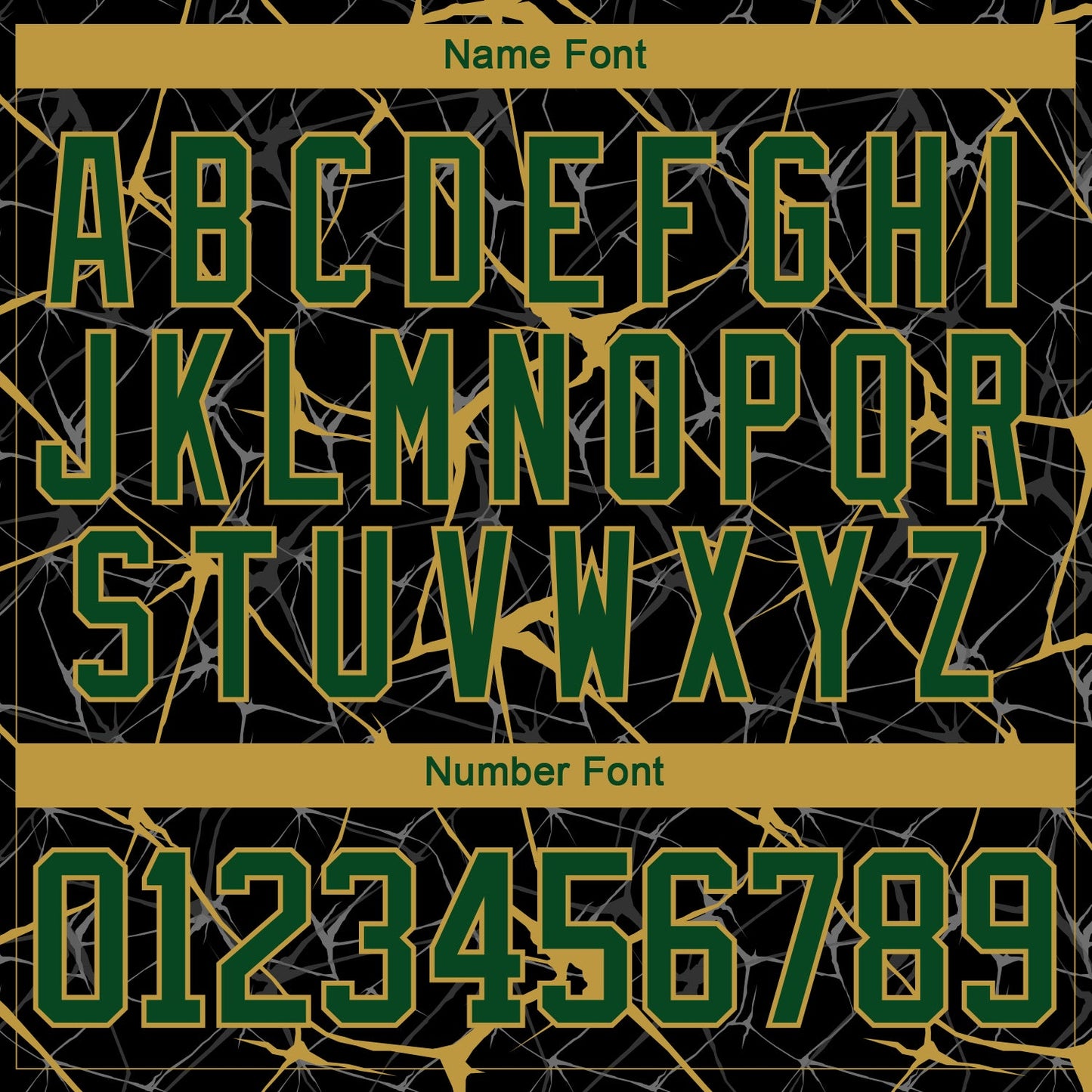 Custom Black Green-Old Gold 3D Pattern Abstract Network Hockey Lace Neck Jersey view 5