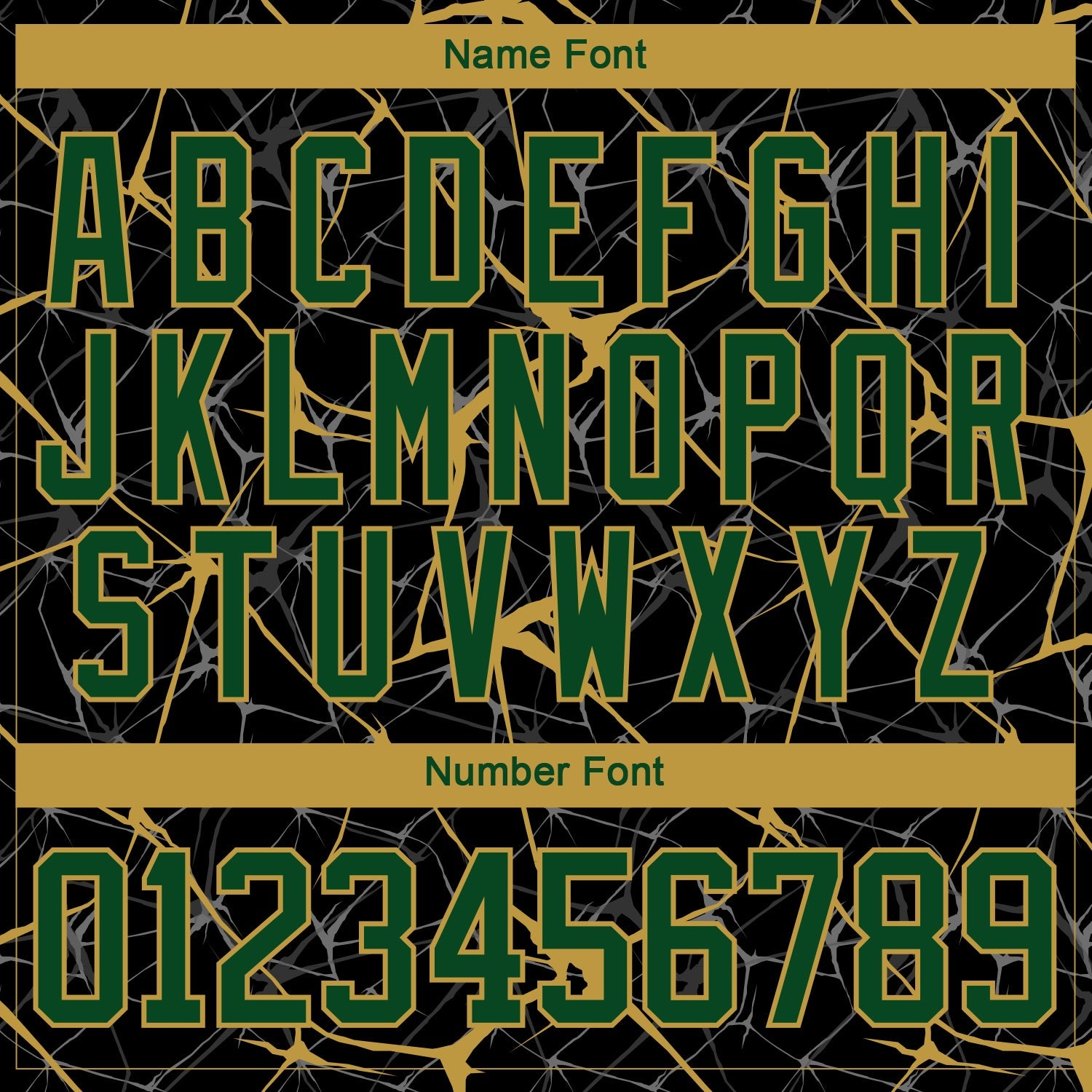 Custom Black Green-Old Gold 3D Pattern Abstract Network Hockey Lace Neck Jersey view 5