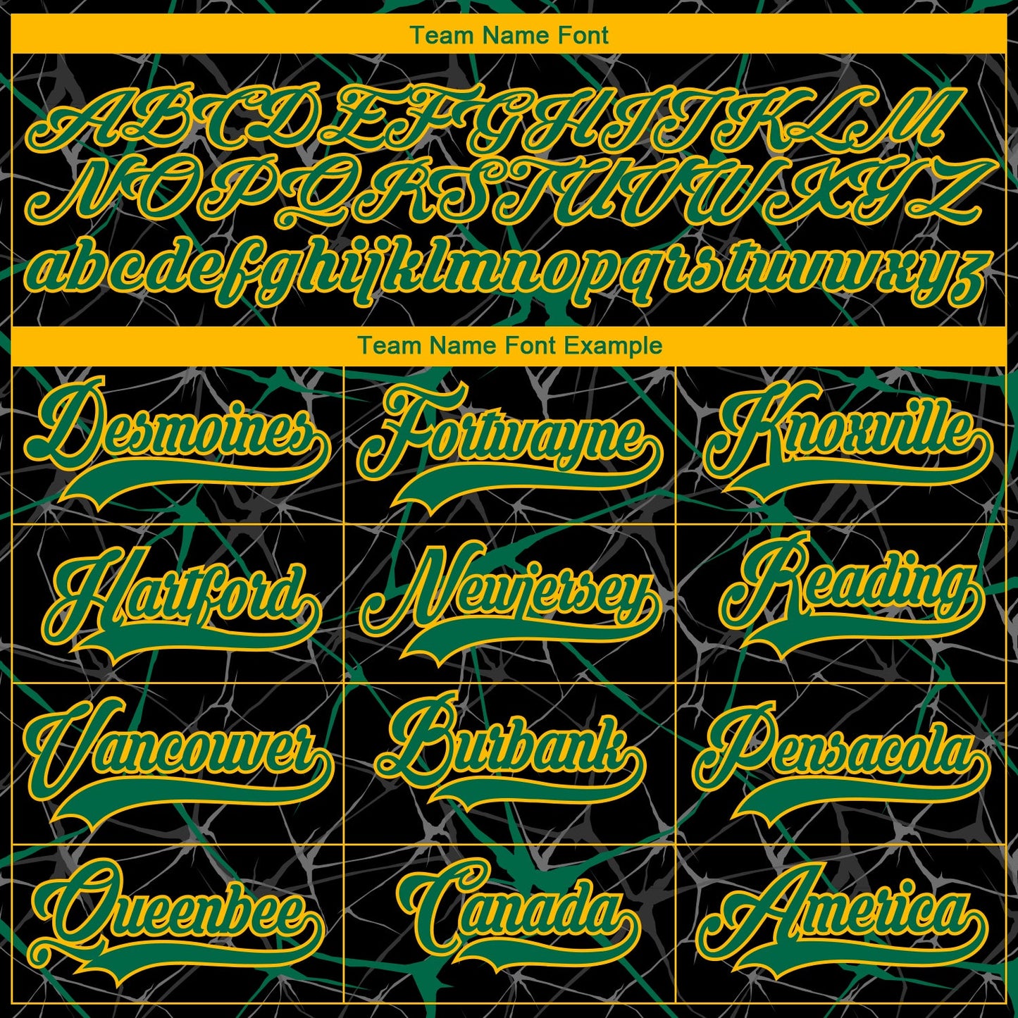 Custom Black Kelly Green-Gold 3D Pattern Abstract Network Hockey Lace Neck Jersey view 4