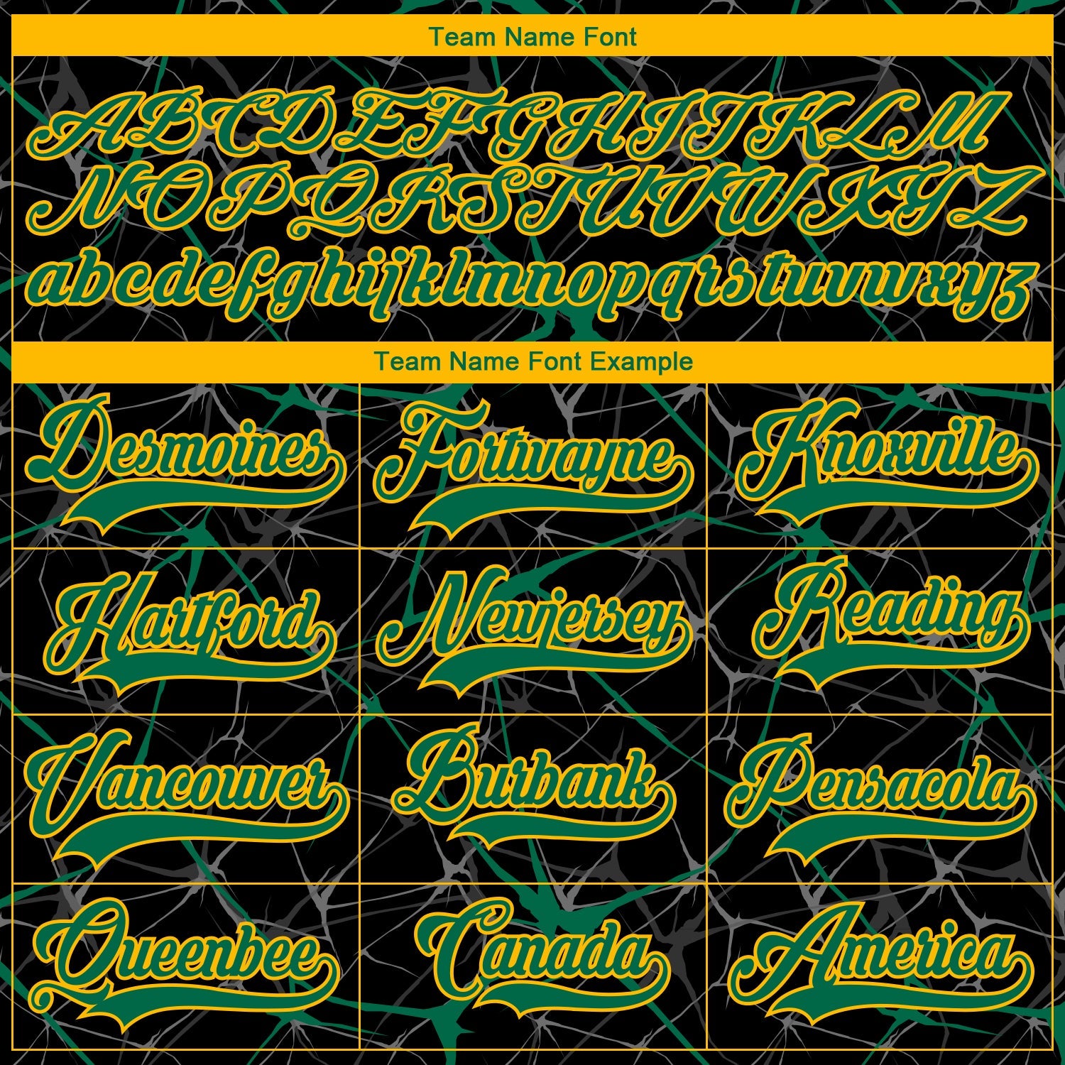 Custom Black Kelly Green-Gold 3D Pattern Abstract Network Hockey Lace Neck Jersey view 4