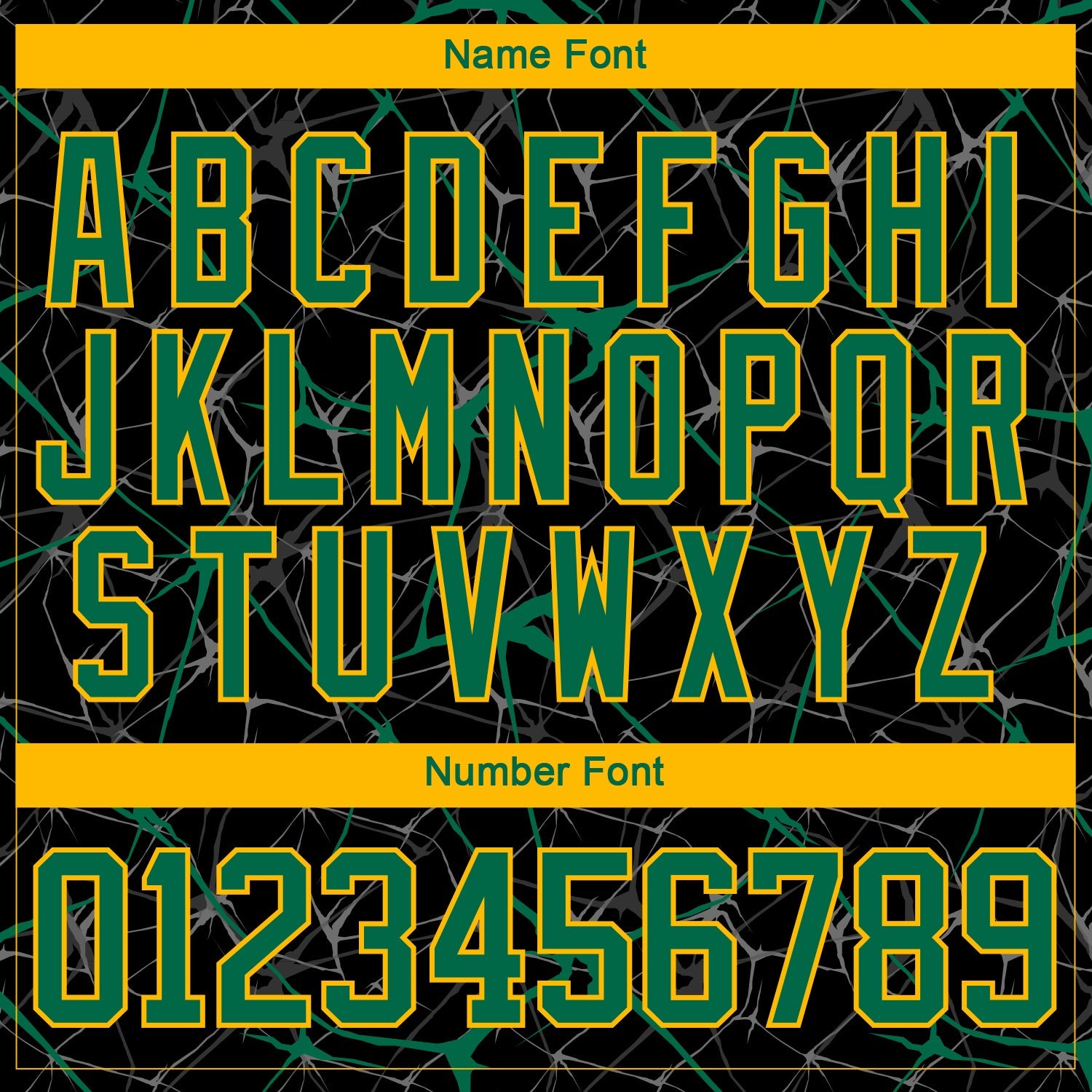 Custom Black Kelly Green-Gold 3D Pattern Abstract Network Hockey Lace Neck Jersey view 5