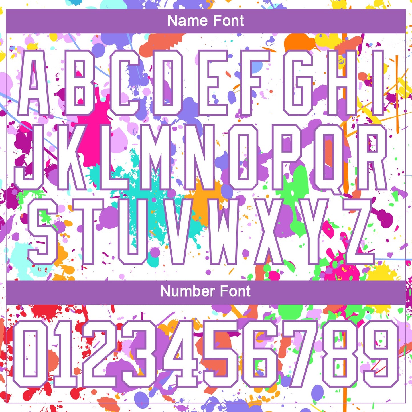 Custom Graffiti Pattern White Medium Purple-Gold 3D Splash Art Hockey Lace Neck Jersey view 5