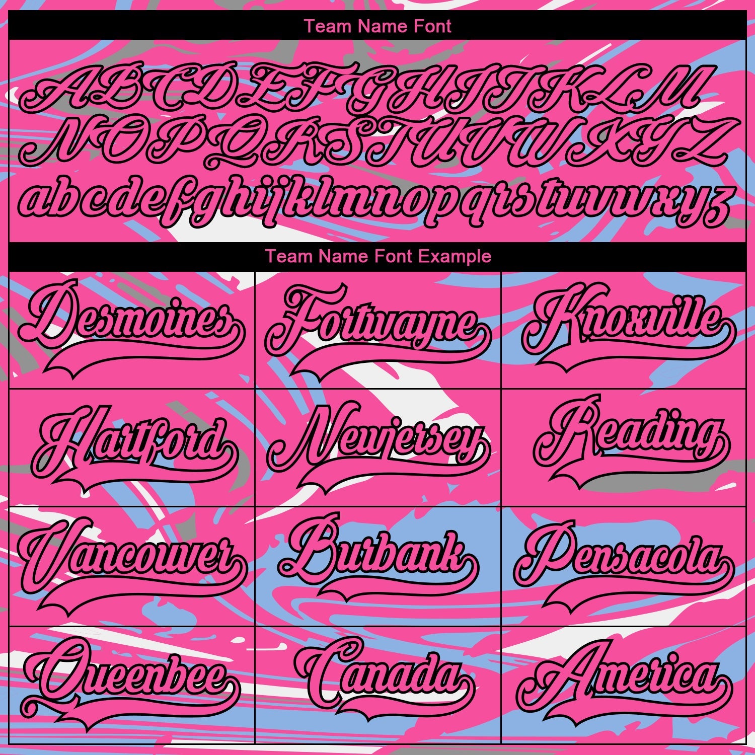 Custom Figure Pink Light Blue Black-White 3D Pattern Fluid Art Hockey Lace Neck Jersey view 4