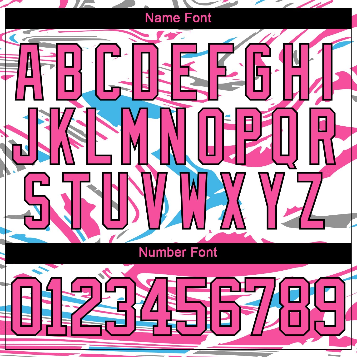Custom Figure Pink White Sky Blue-Black 3D Pattern Fluid Art Hockey Lace Neck Jersey view 5
