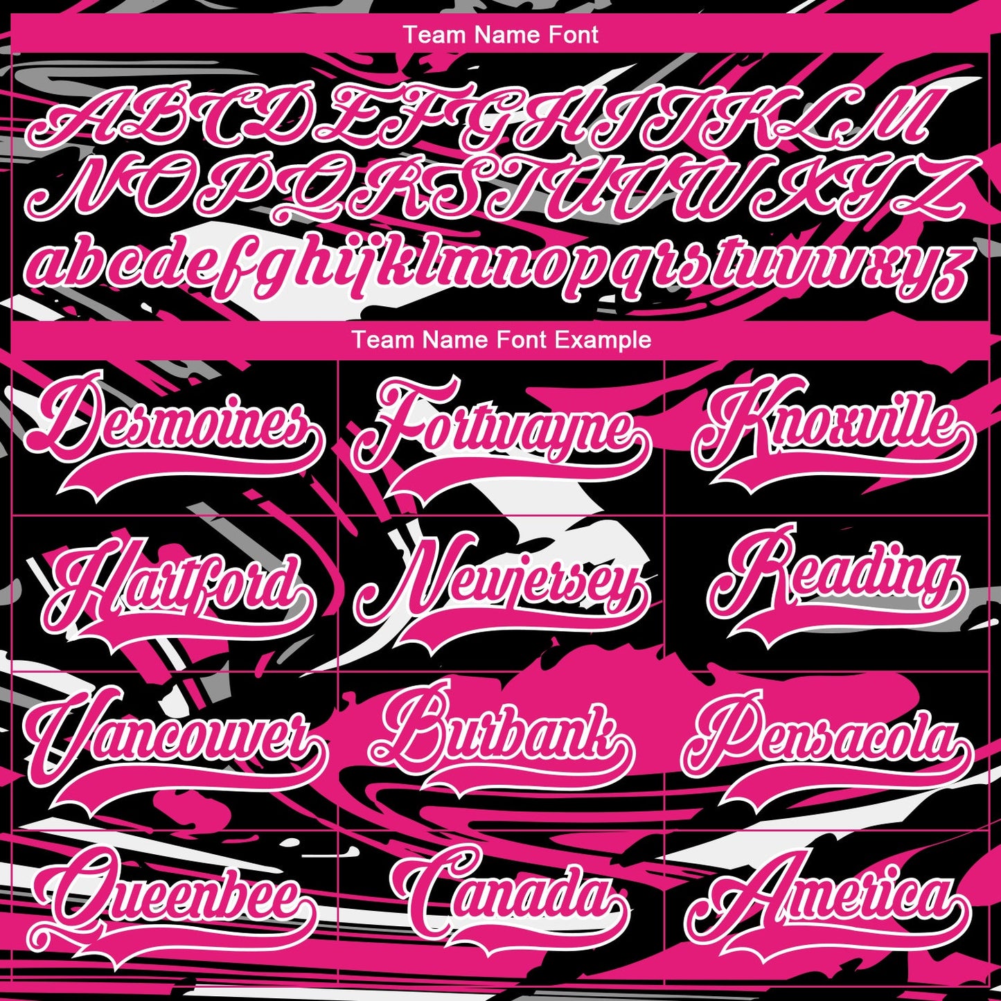 Custom Figure Hot Pink Black-White 3D Pattern Fluid Art Hockey Lace Neck Jersey view 4