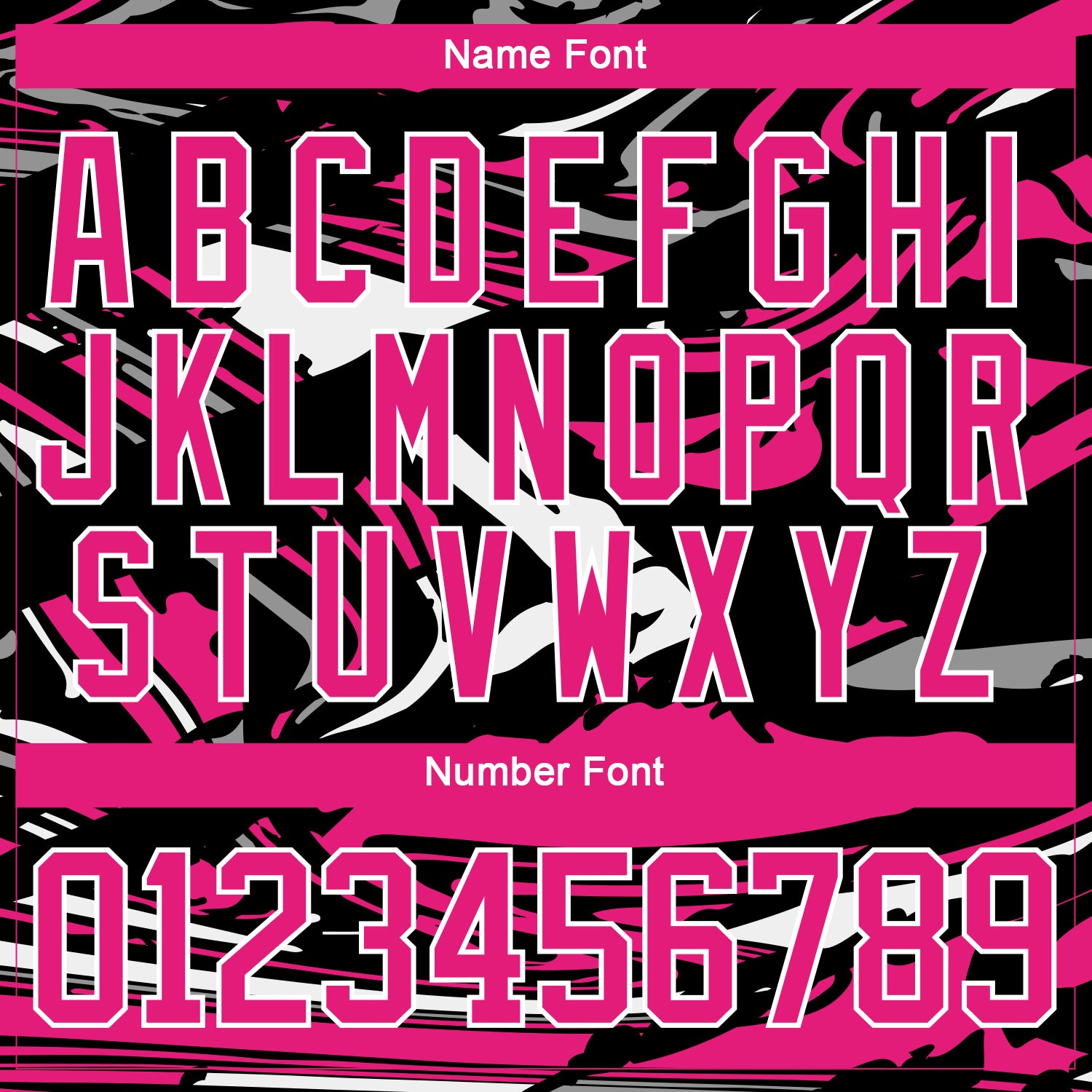 Custom Figure Hot Pink Black-White 3D Pattern Fluid Art Hockey Lace Neck Jersey view 5