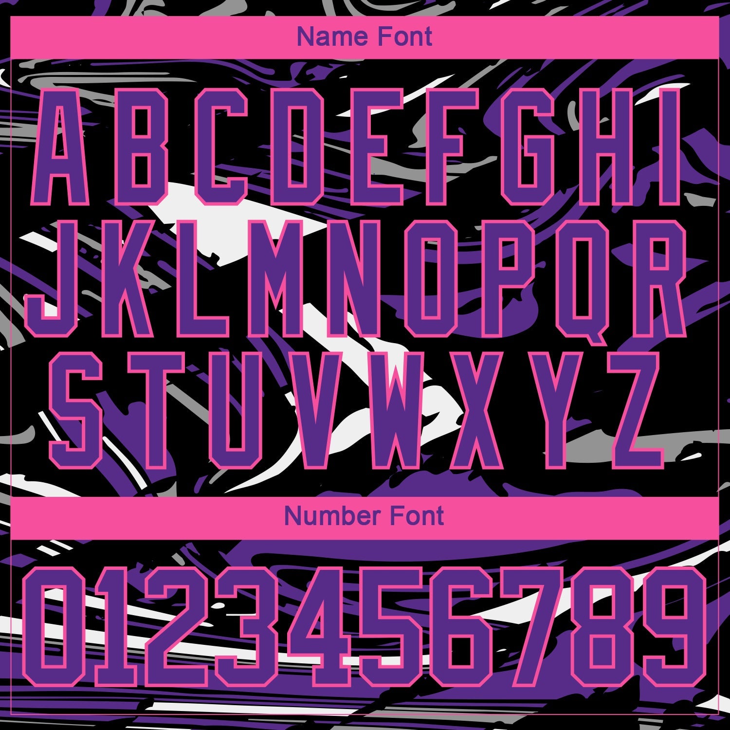 Custom Figure Purple Black Pink-White 3D Pattern Fluid Art Hockey Lace Neck Jersey view 5