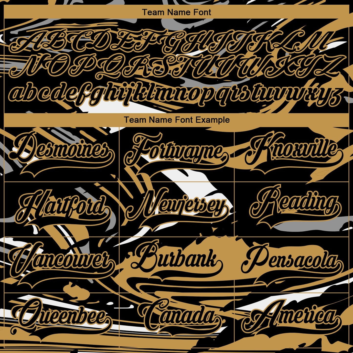 Custom Figure Black Old Gold-White 3D Pattern Fluid Art Hockey Lace Neck Jersey view 4