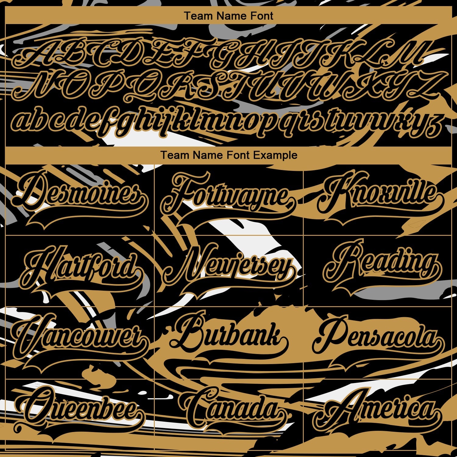 Custom Figure Black Old Gold-White 3D Pattern Fluid Art Hockey Lace Neck Jersey view 4