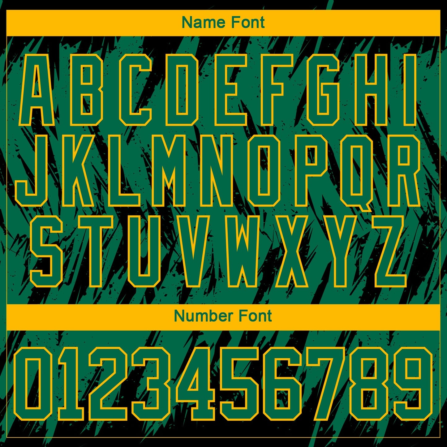 Custom Kelly Green Gold-Black 3D Pattern Splash Art Hockey Lace Neck Jersey view 5