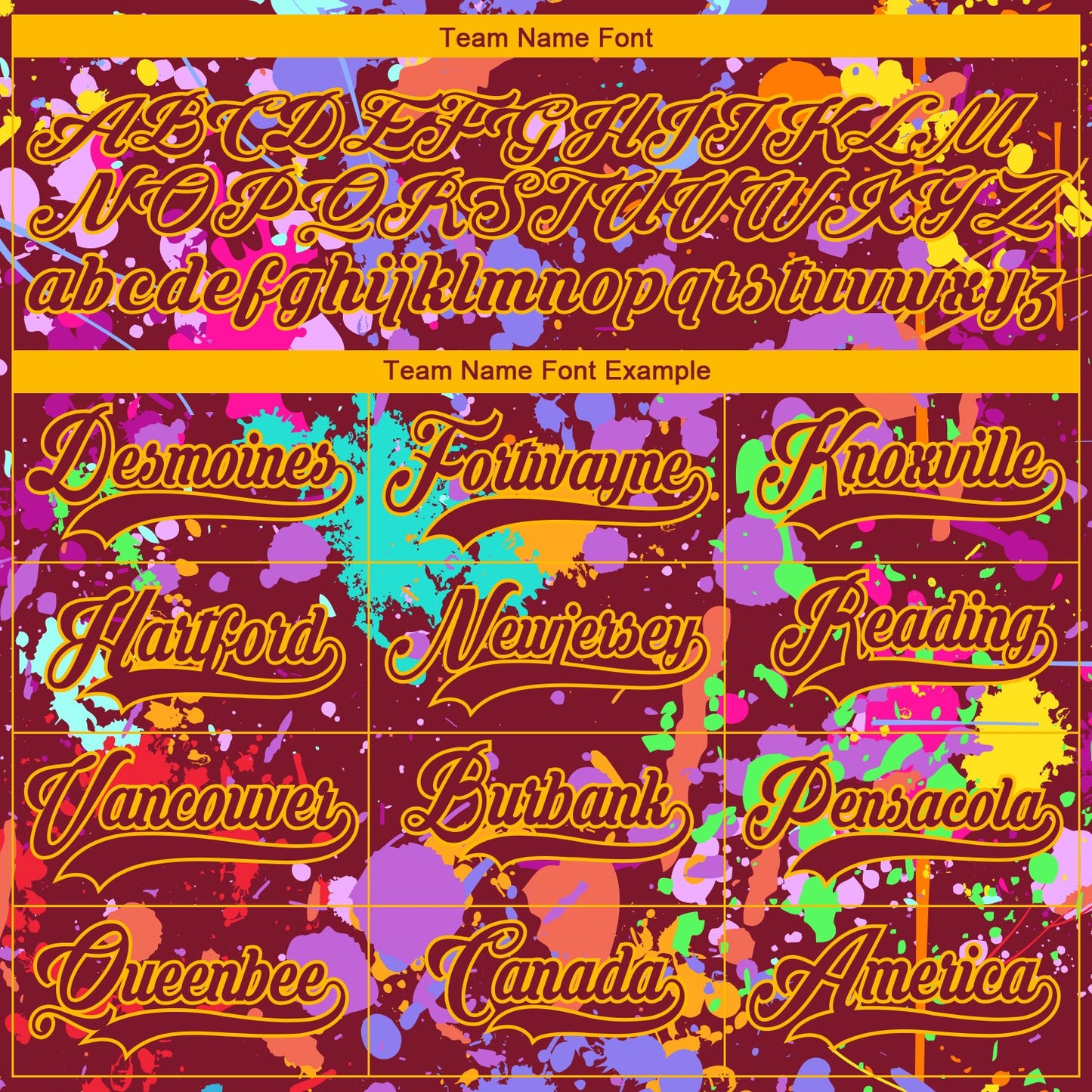Custom Graffiti Pattern Crimson Gold-White 3D Pattern Splash Art Hockey Lace Neck Jersey view 4