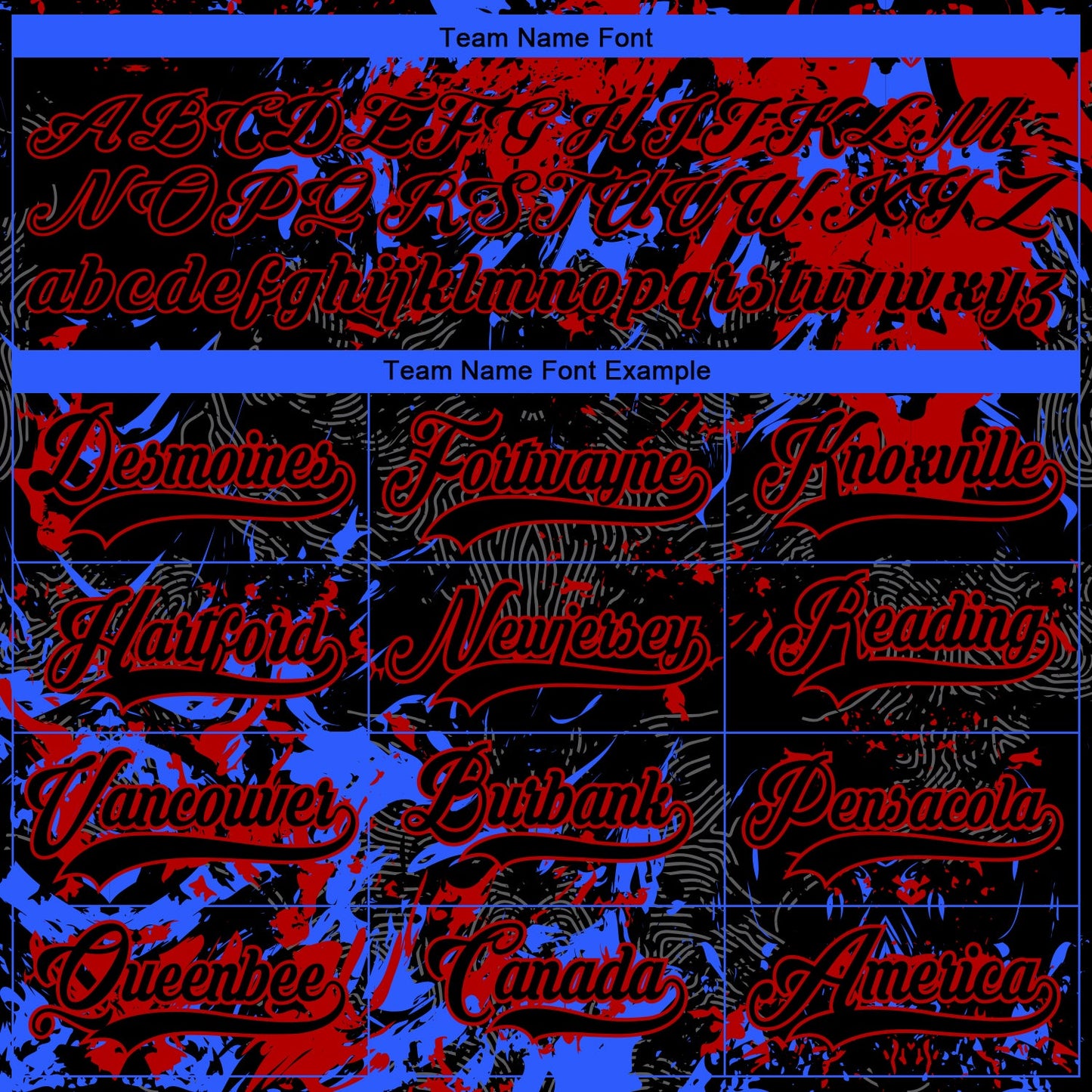 Custom Black Red-Royal 3D Fluid Art Splash Hockey Lace Neck Jersey view 4