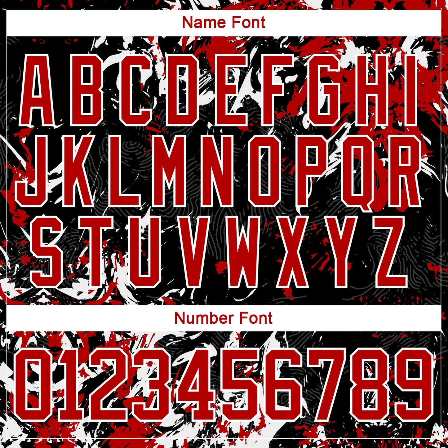 Custom Black Red-White 3D Fluid Art Splash Hockey Lace Neck Jersey view 5