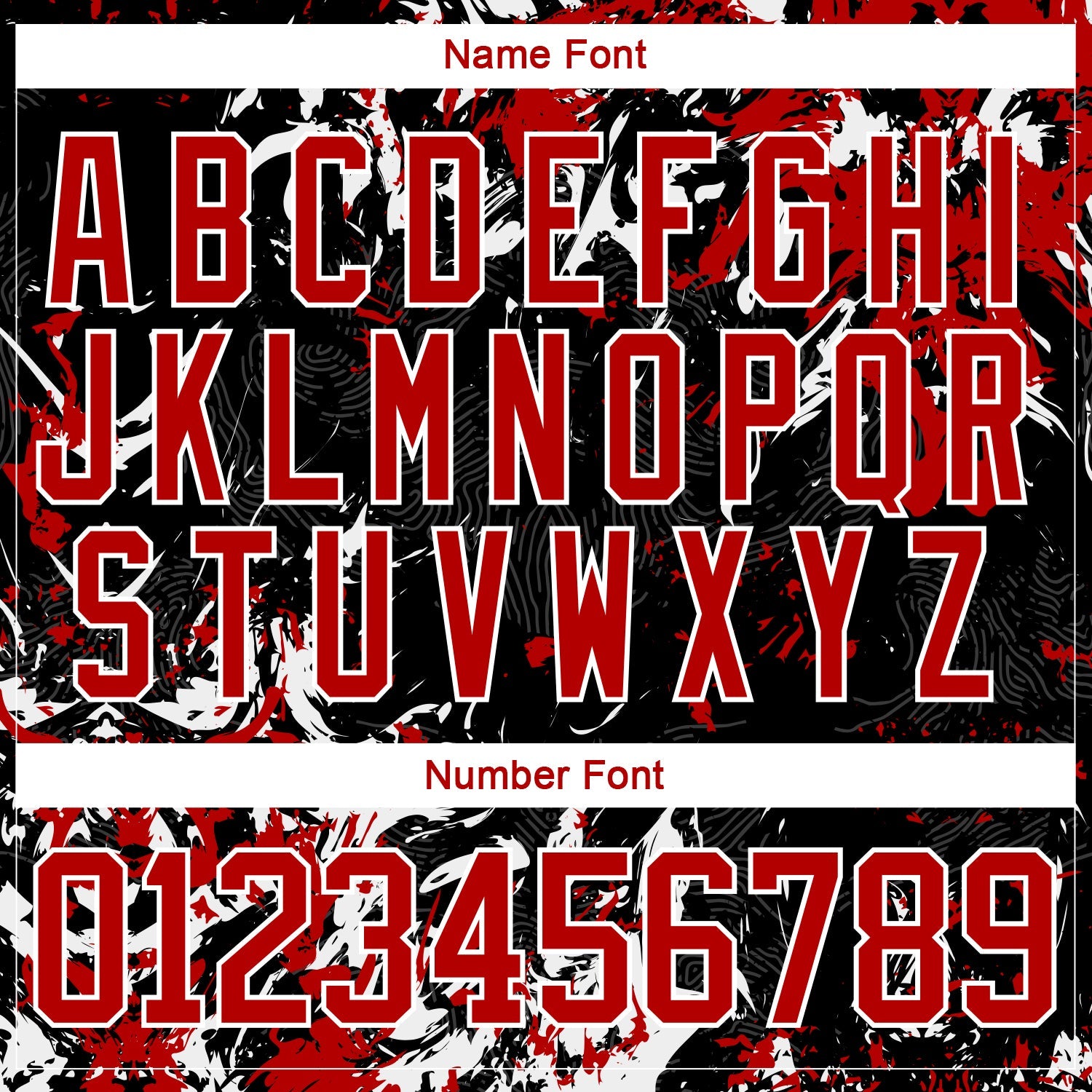 Custom Black Red-White 3D Fluid Art Splash Hockey Lace Neck Jersey view 5