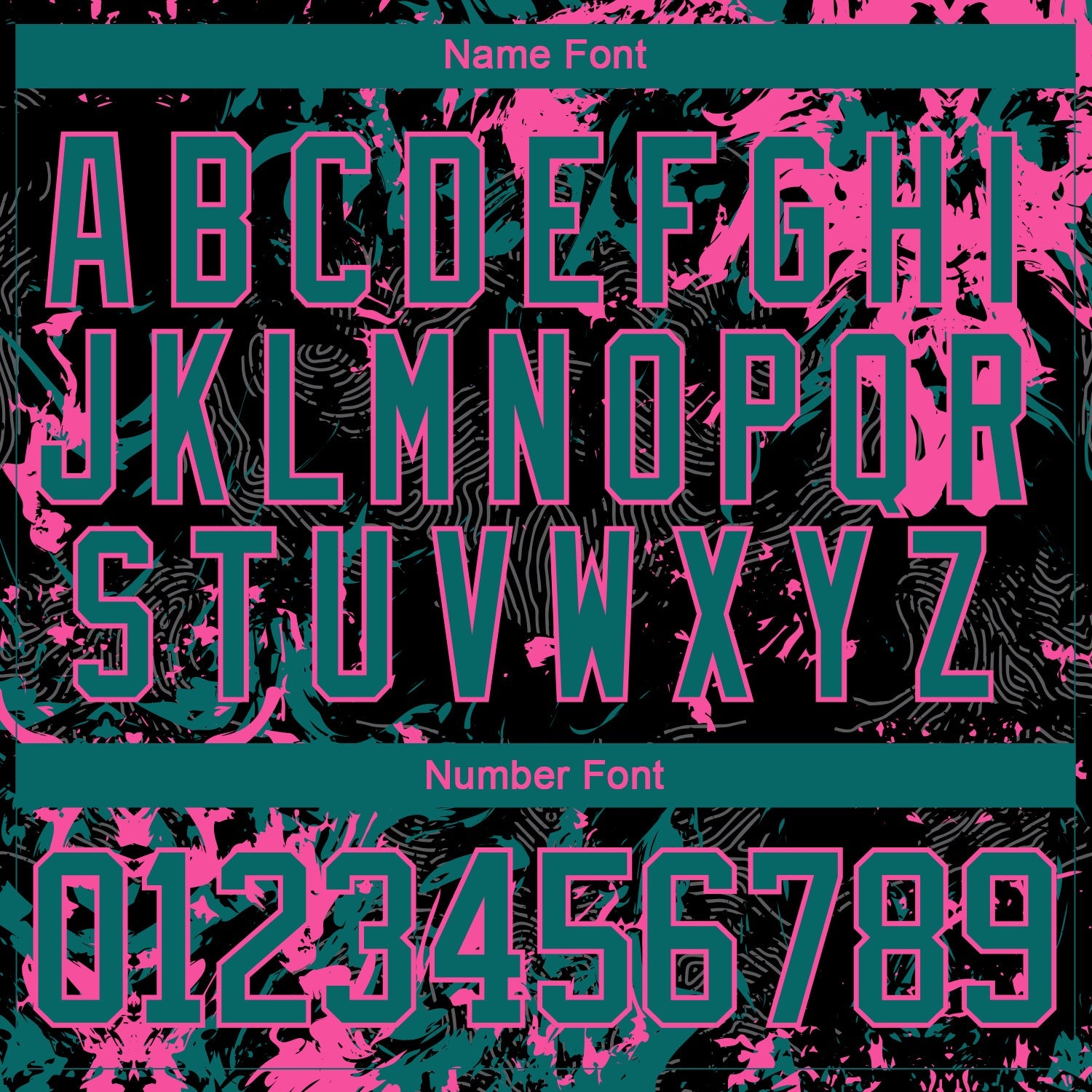 Custom Black Teal-Pink 3D Fluid Art Splash Hockey Lace Neck Jersey view 5