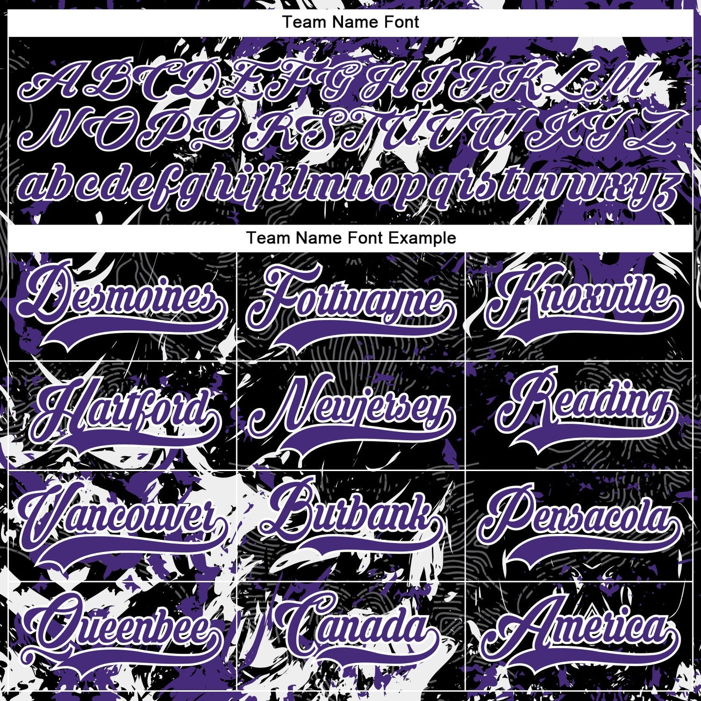 Custom Black Purple-White 3D Fluid Art Splash Hockey Lace Neck Jersey view 4