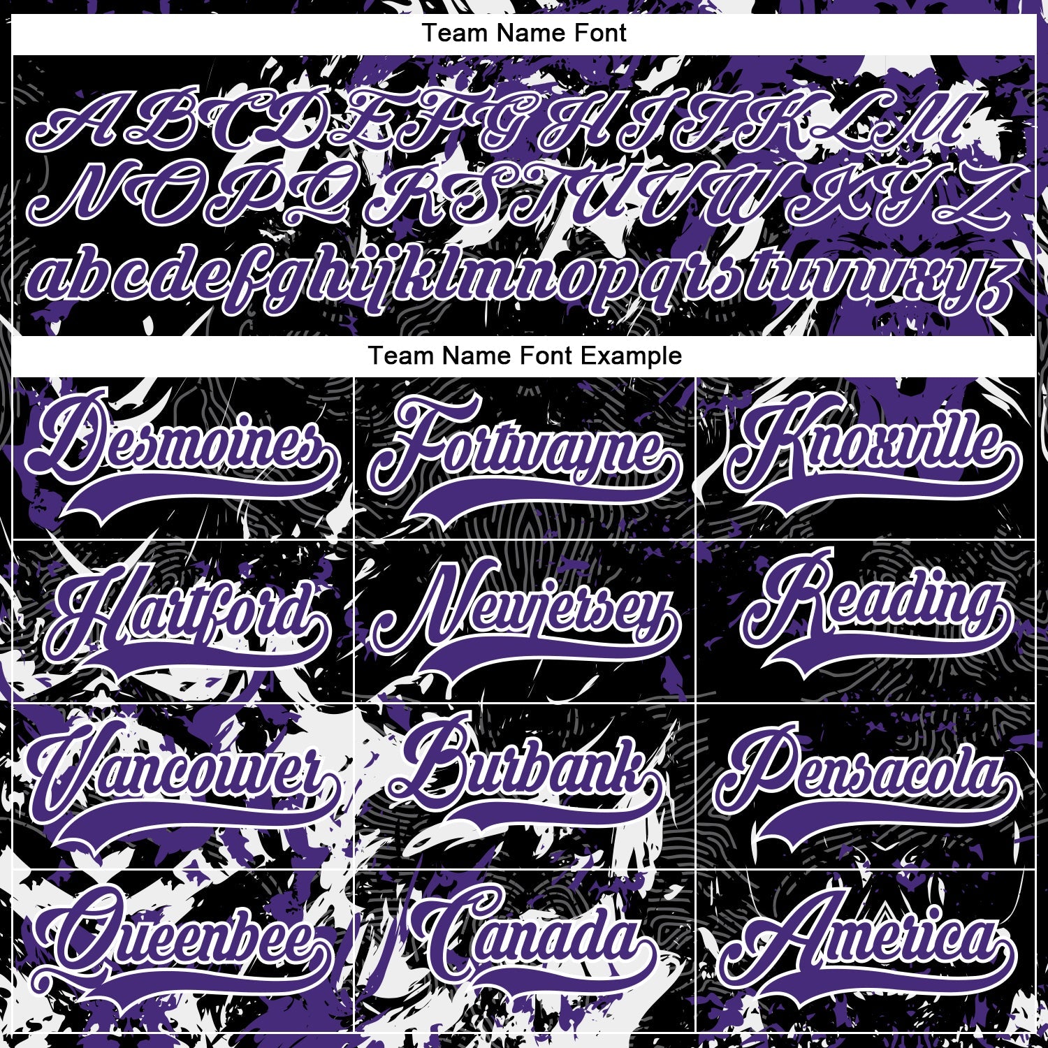 Custom Black Purple-White 3D Fluid Art Splash Hockey Lace Neck Jersey view 4