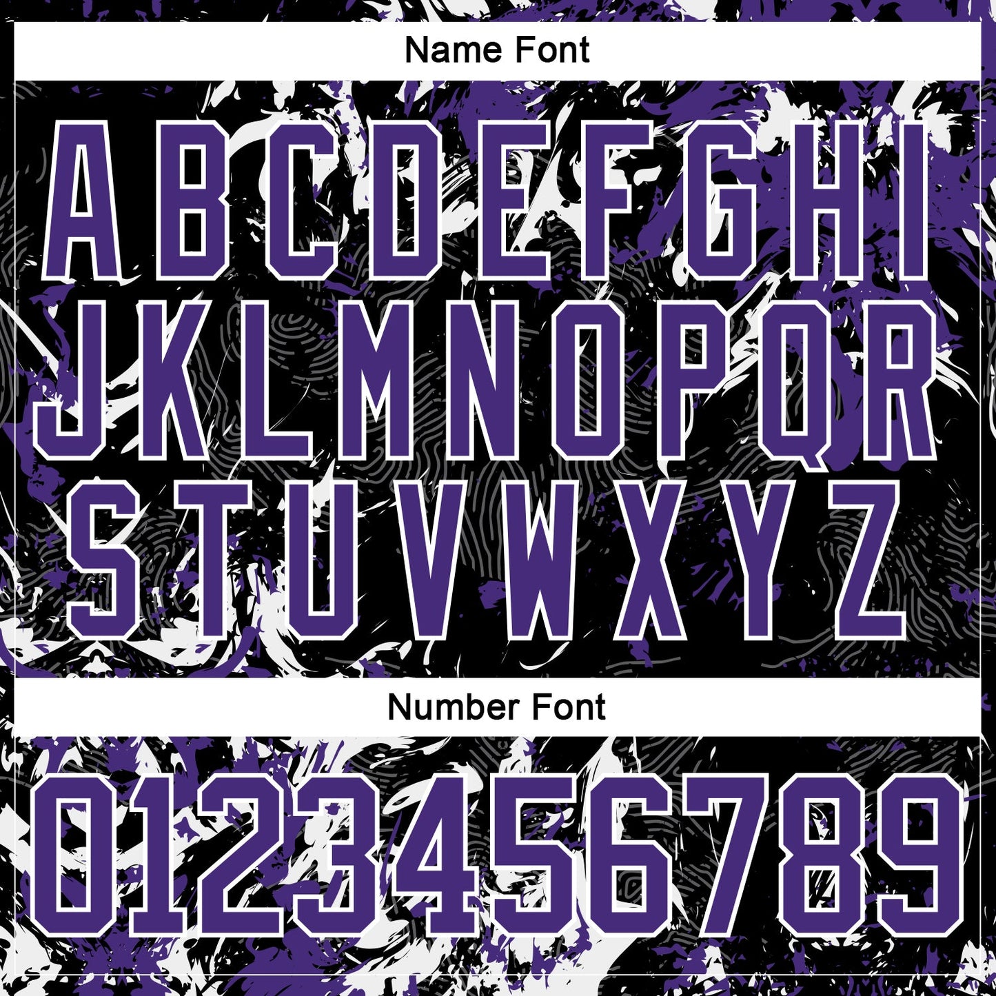 Custom Black Purple-White 3D Fluid Art Splash Hockey Lace Neck Jersey view 5