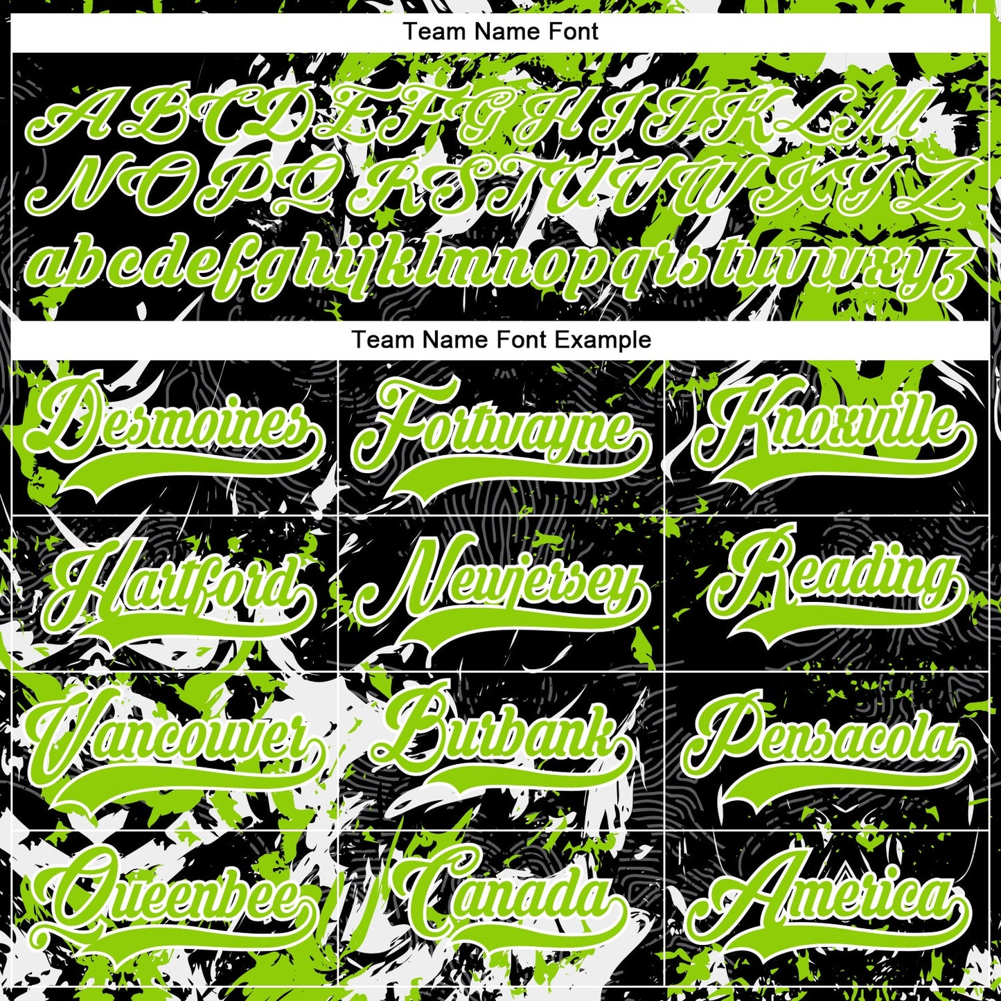 Custom Black Neon Green-White 3D Fluid Art Splash Hockey Lace Neck Jersey view 4