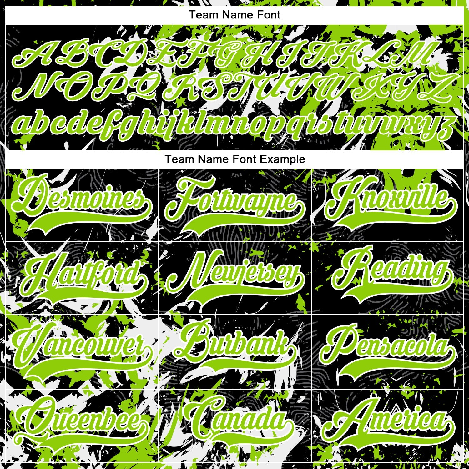 Custom Black Neon Green-White 3D Fluid Art Splash Hockey Lace Neck Jersey view 4