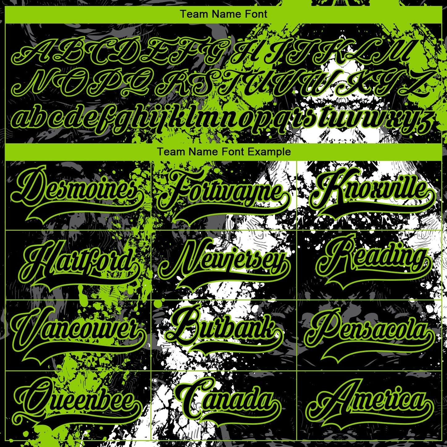 Custom Black Neon Green-White 3D Splash Art Hockey Lace Neck Jersey view 4