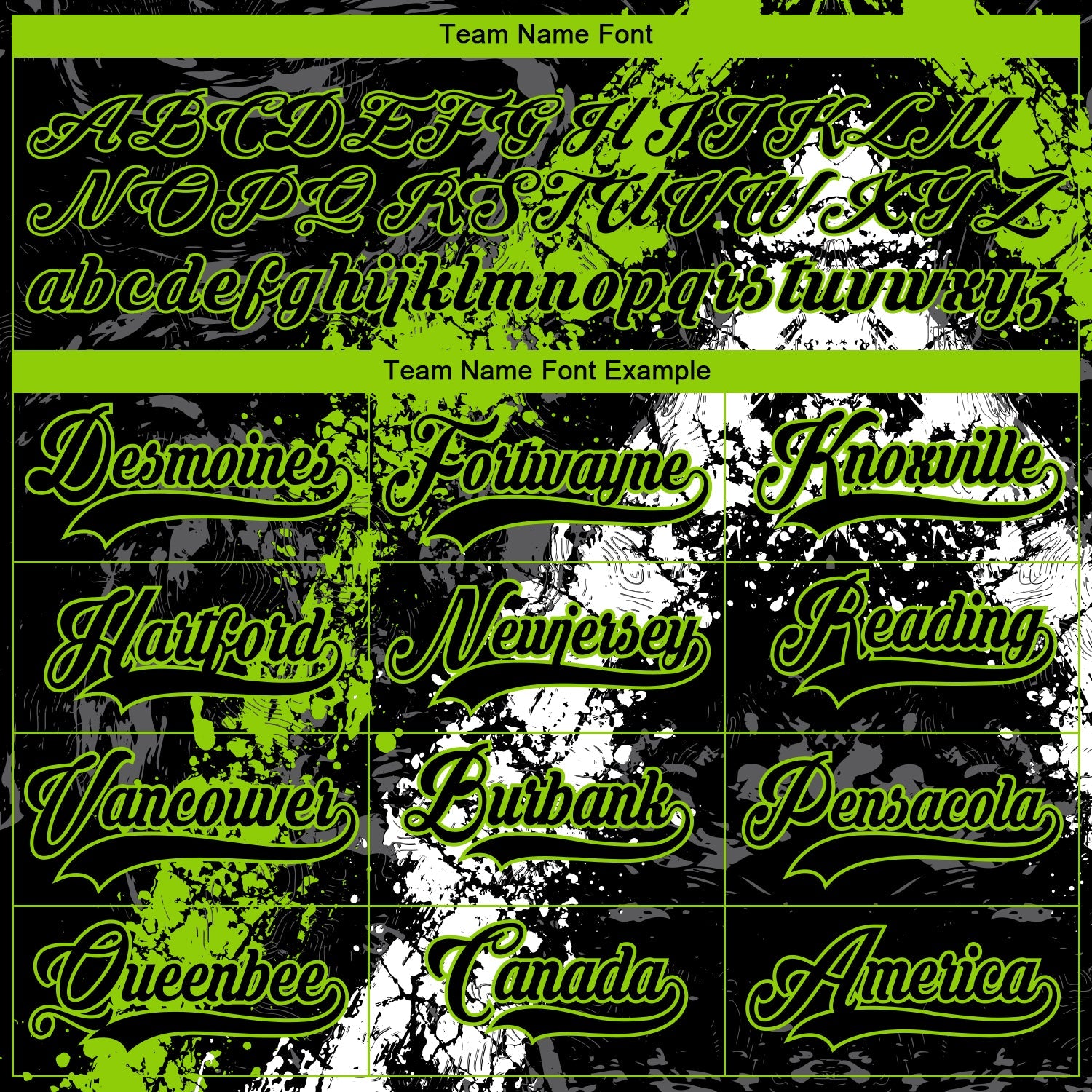 Custom Black Neon Green-White 3D Splash Art Hockey Lace Neck Jersey view 4