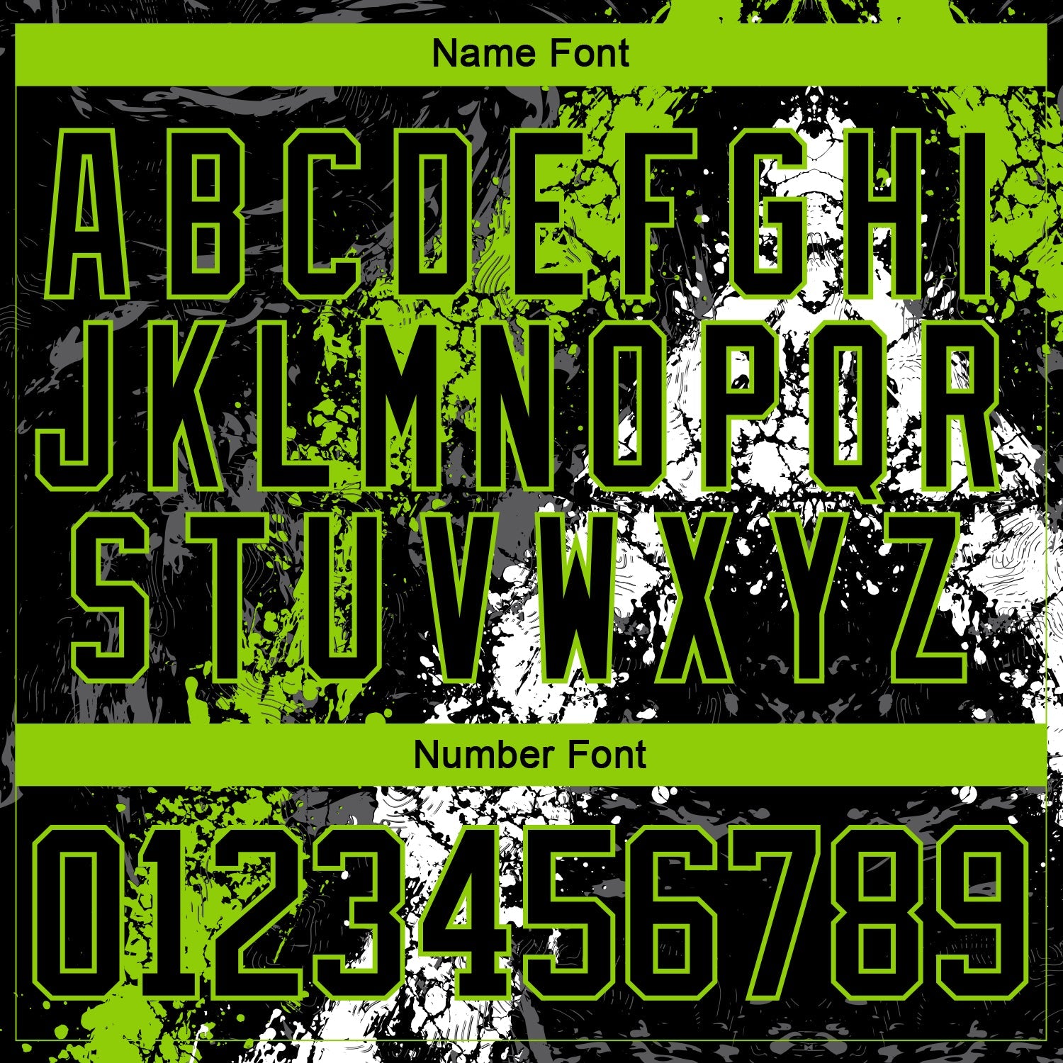 Custom Black Neon Green-White 3D Splash Art Hockey Lace Neck Jersey view 5